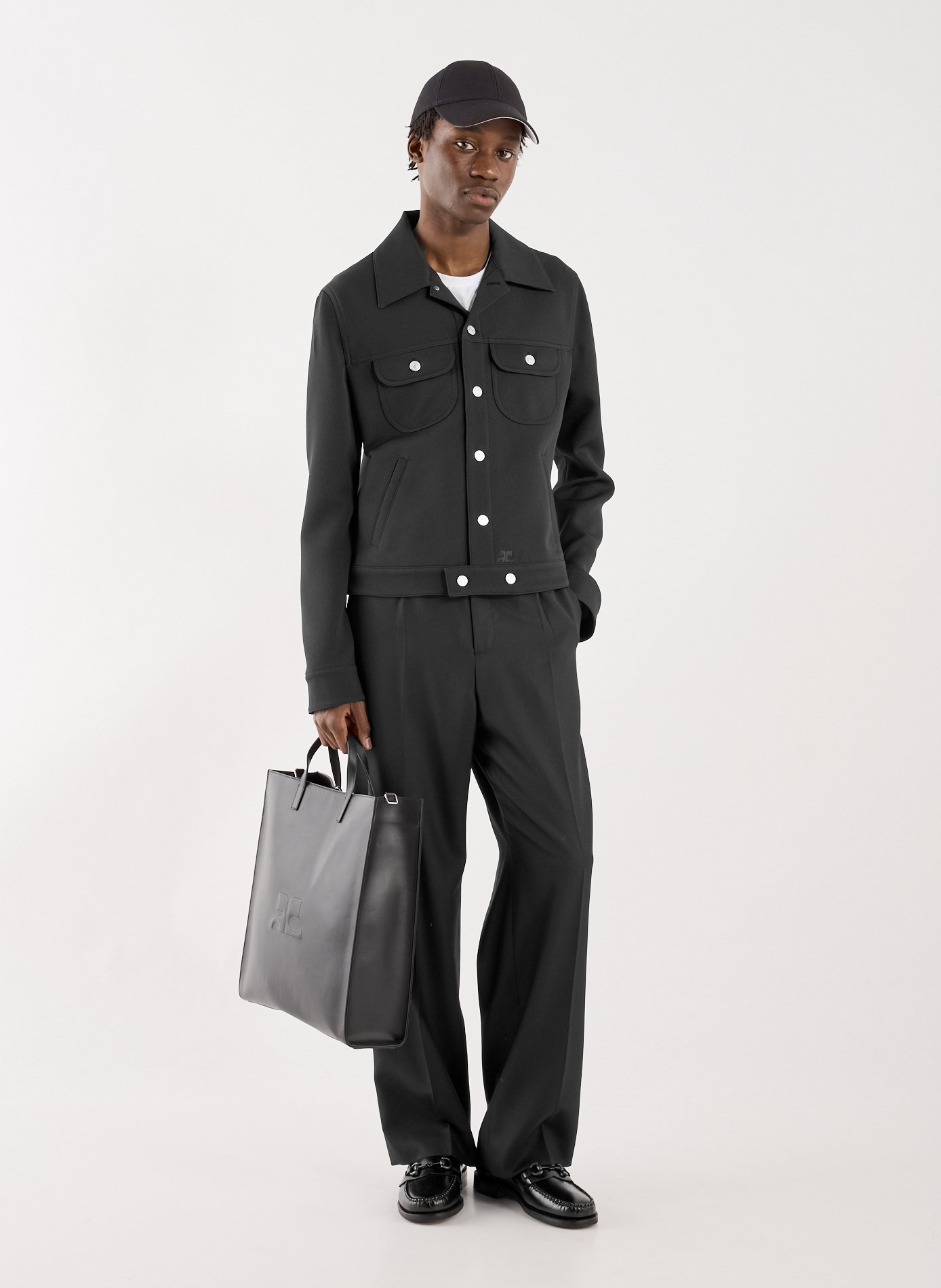 Canvas tote bag  COURRÈGES Black