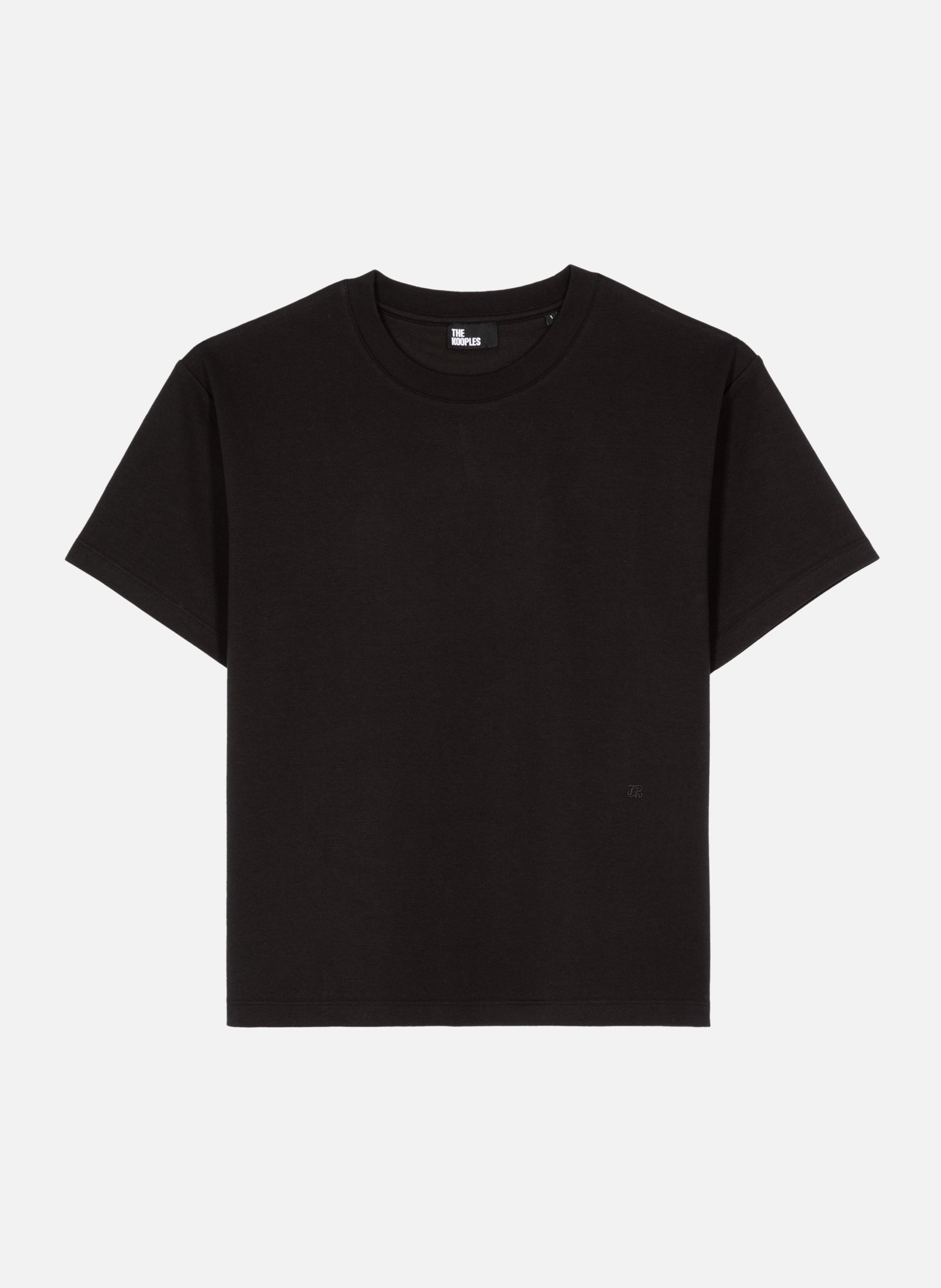 T-shirt droit en coton mélangé THE KOOPLES Noir