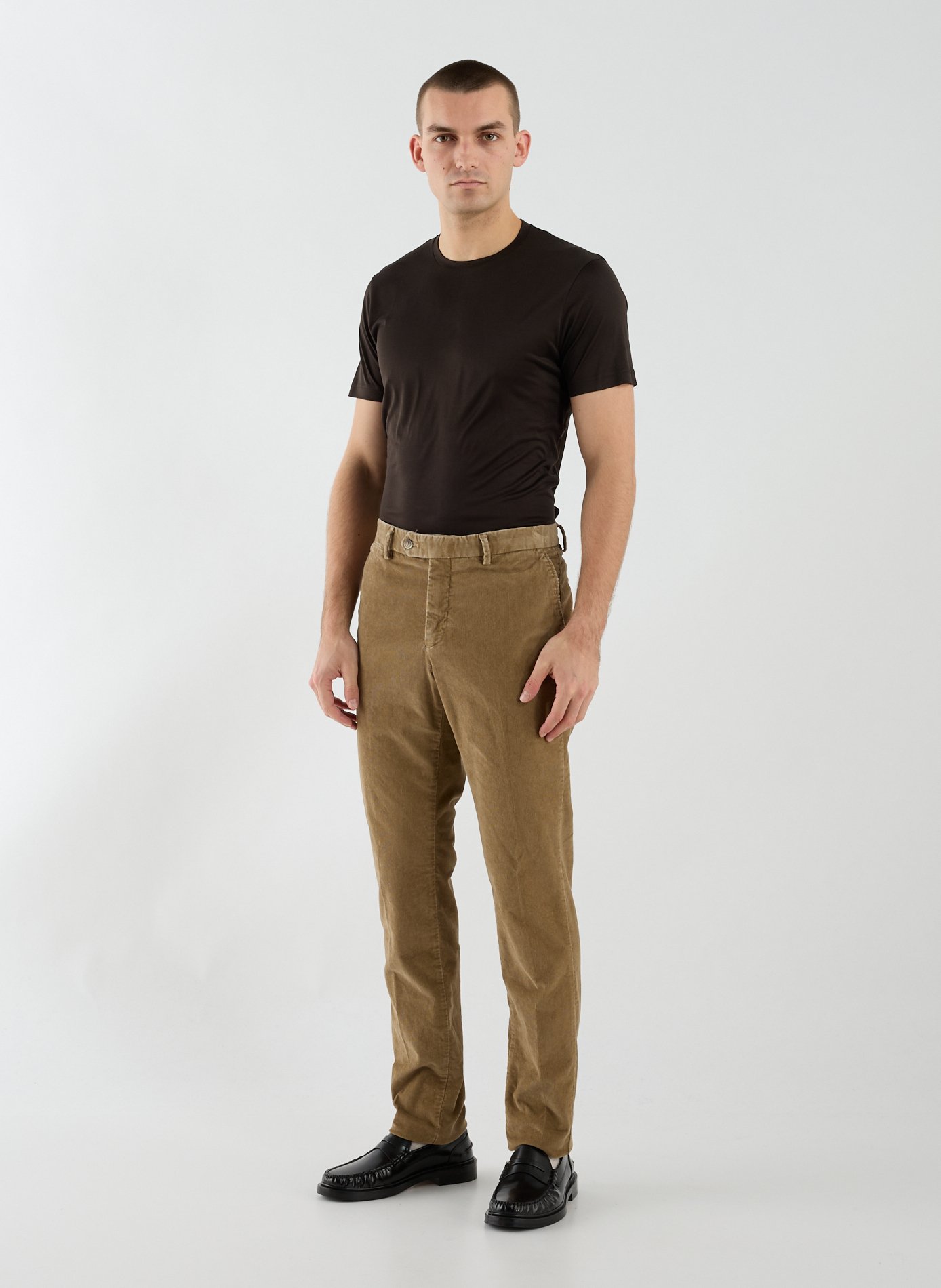 Pantalon slim en coton mélangé HACKETT Beige