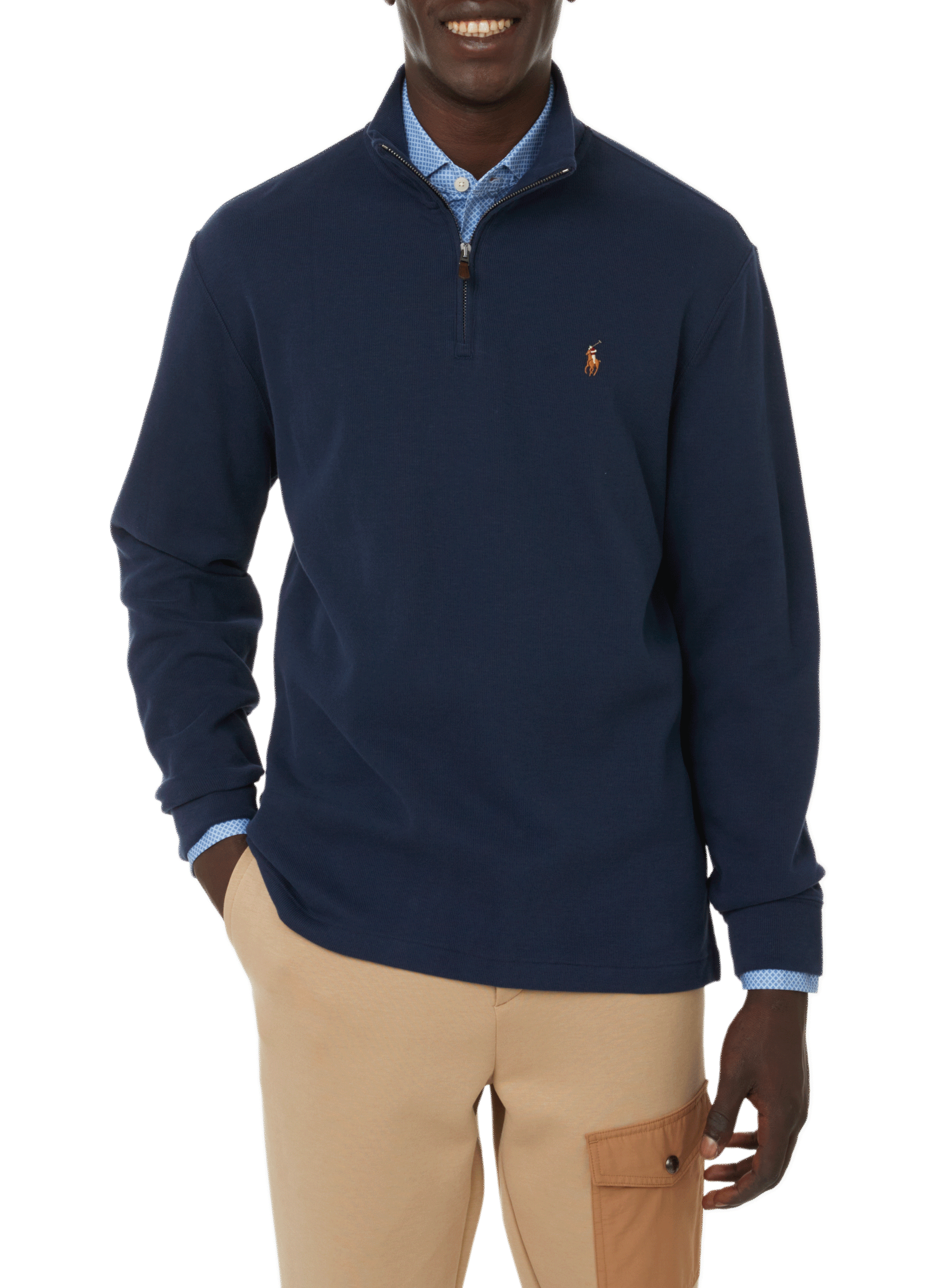 Half-zip cotton jumper POLO RALPH LAUREN Blue
