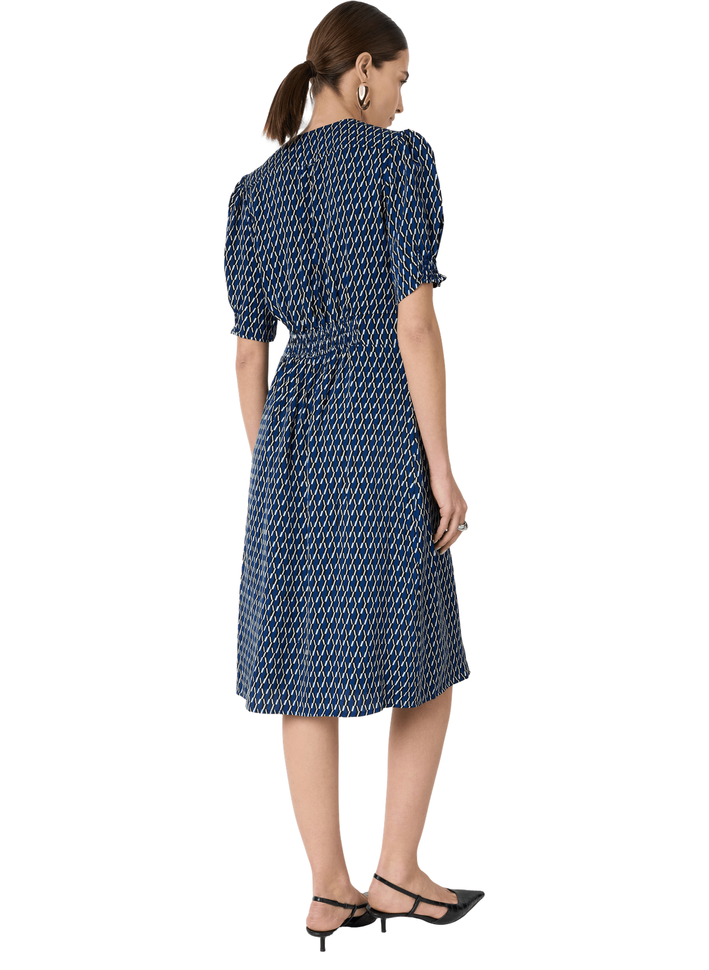 Robe cintrée à imprimé graphique - rihanne GERARD DAREL Bleu