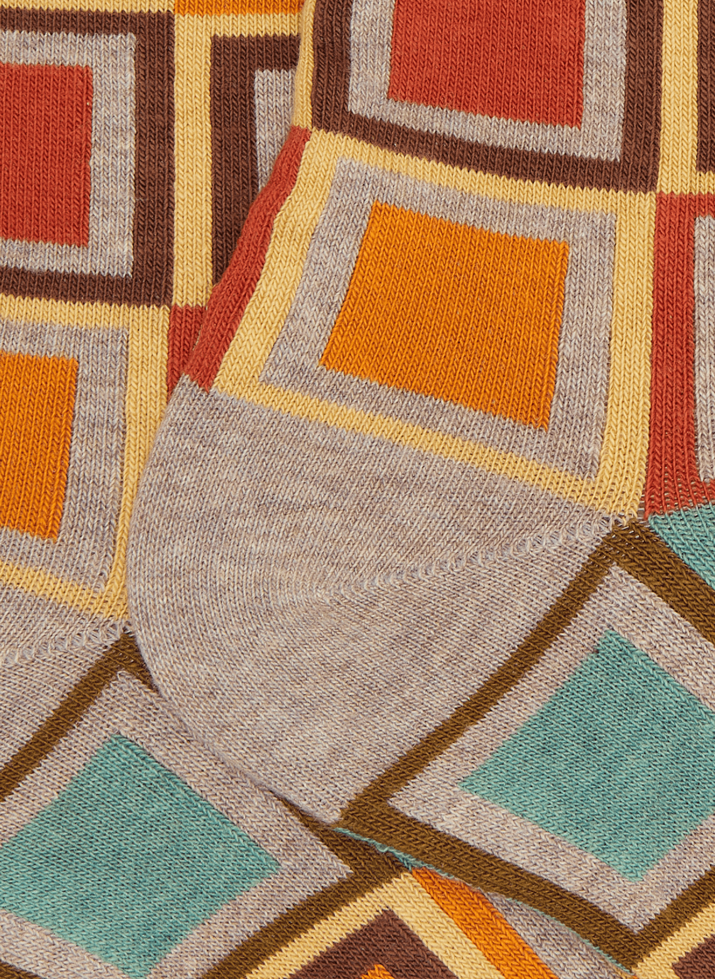 Mid-calf checkered socks in blended cotton DORÉ DORÉ Beige