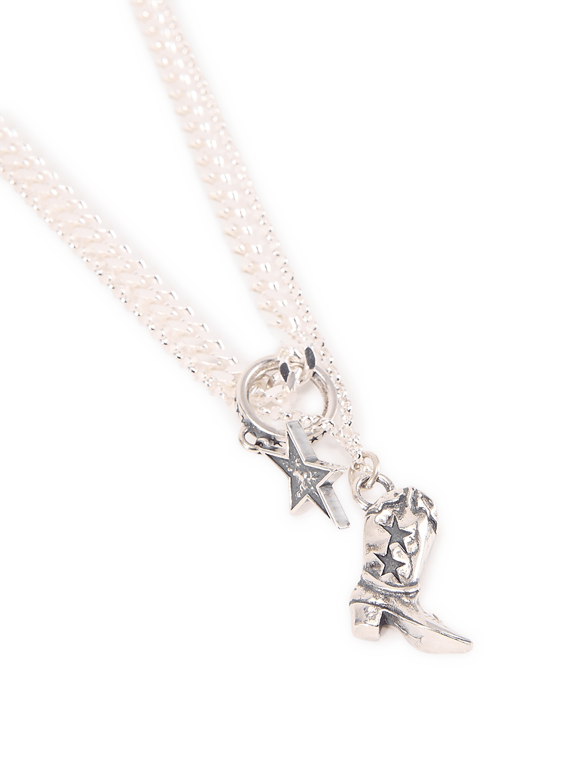 Chaîne double Boot en argent TWO JEYS Argent