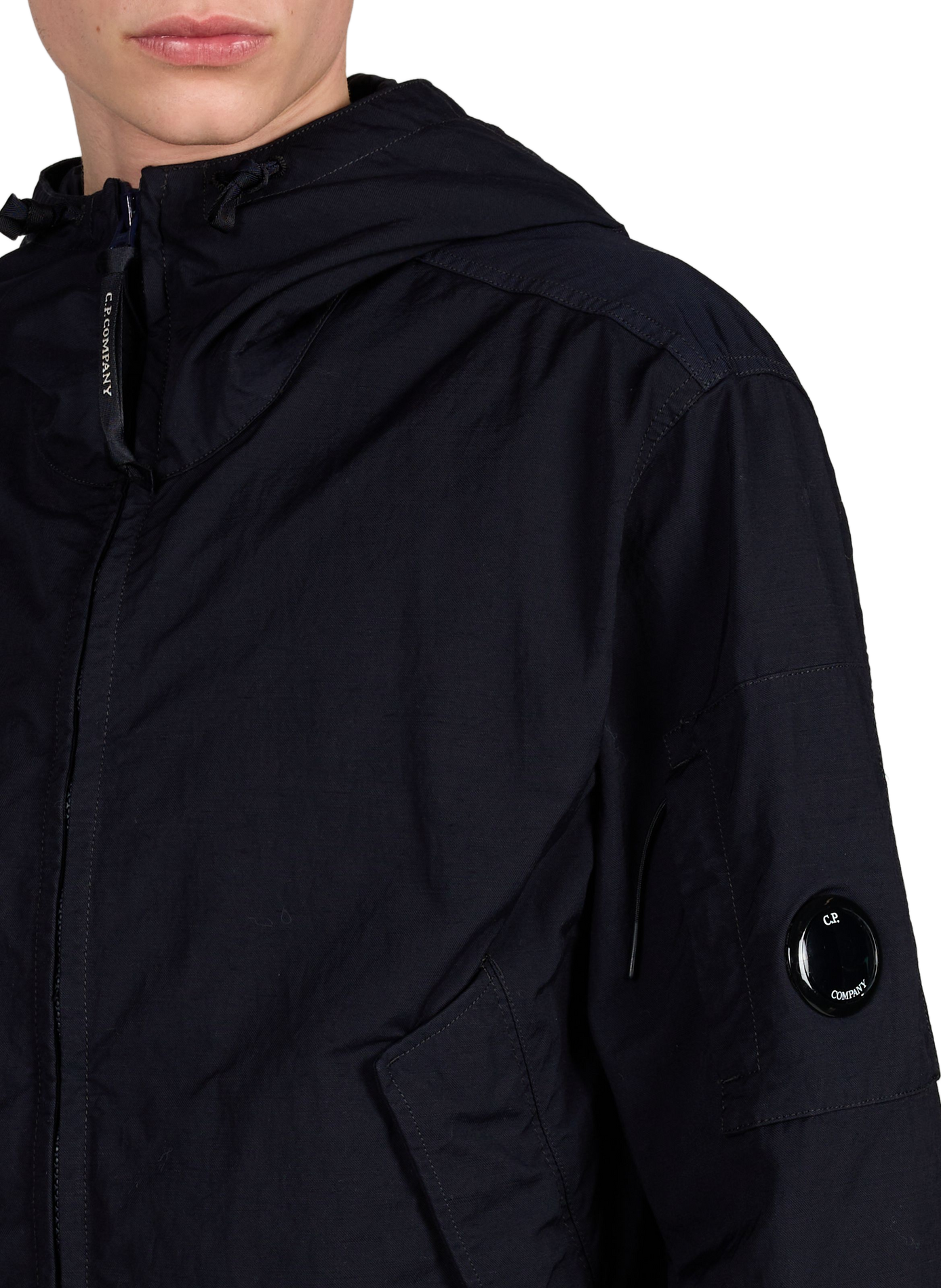 Hooded zipped jacket CP COMPANY Blue