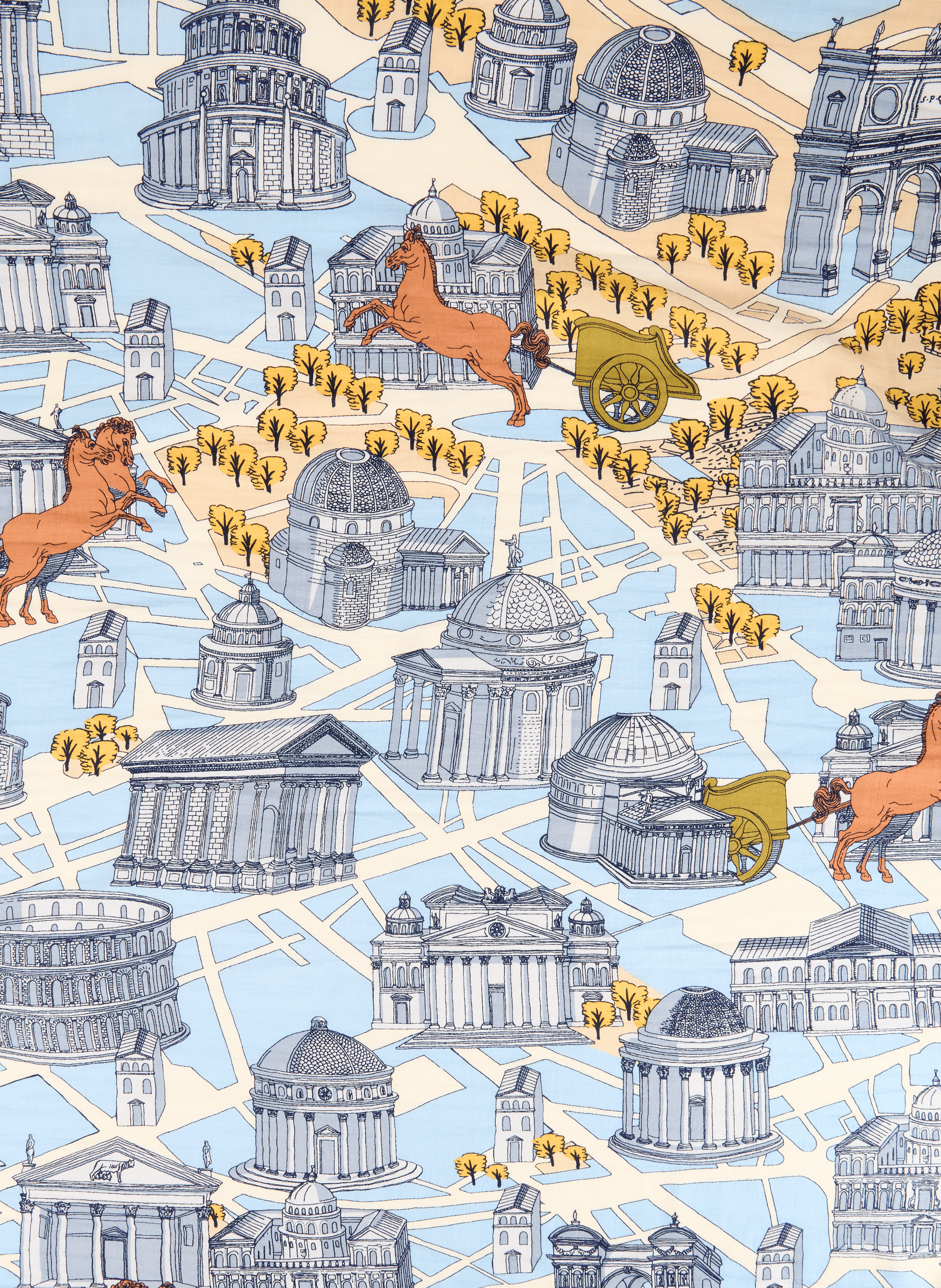 Printed silk and cotton blend scarf INOUI EDITIONS Grey