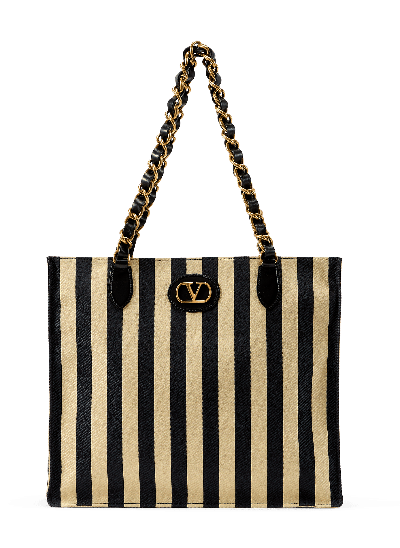 Sac cabas rayé Laseine en coton mélangé VALENTINO Bleu