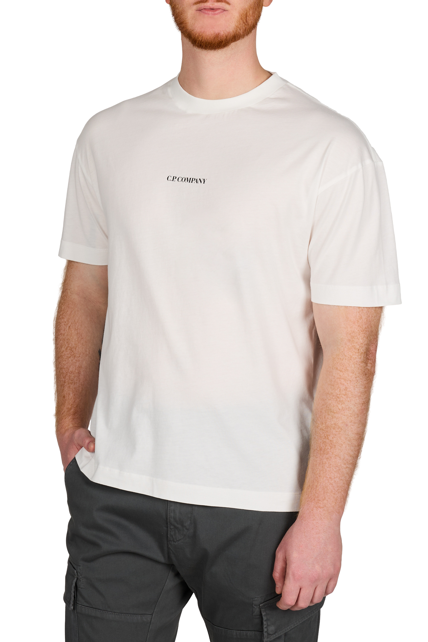 Cotton Logo T-shirt CP COMPANY White