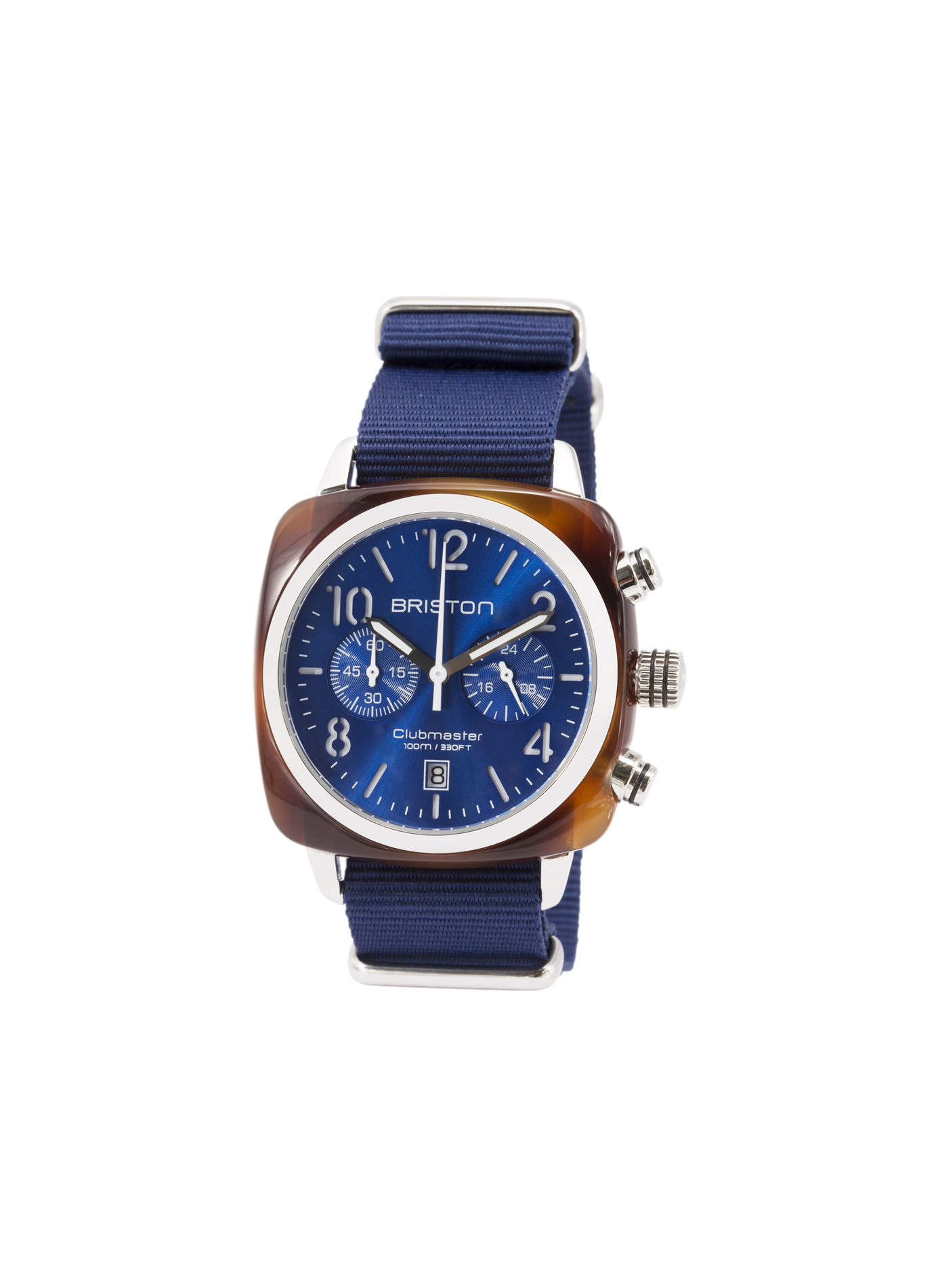 Montre Clubmaster Classic Chrono en nylon BRISTON Bleu