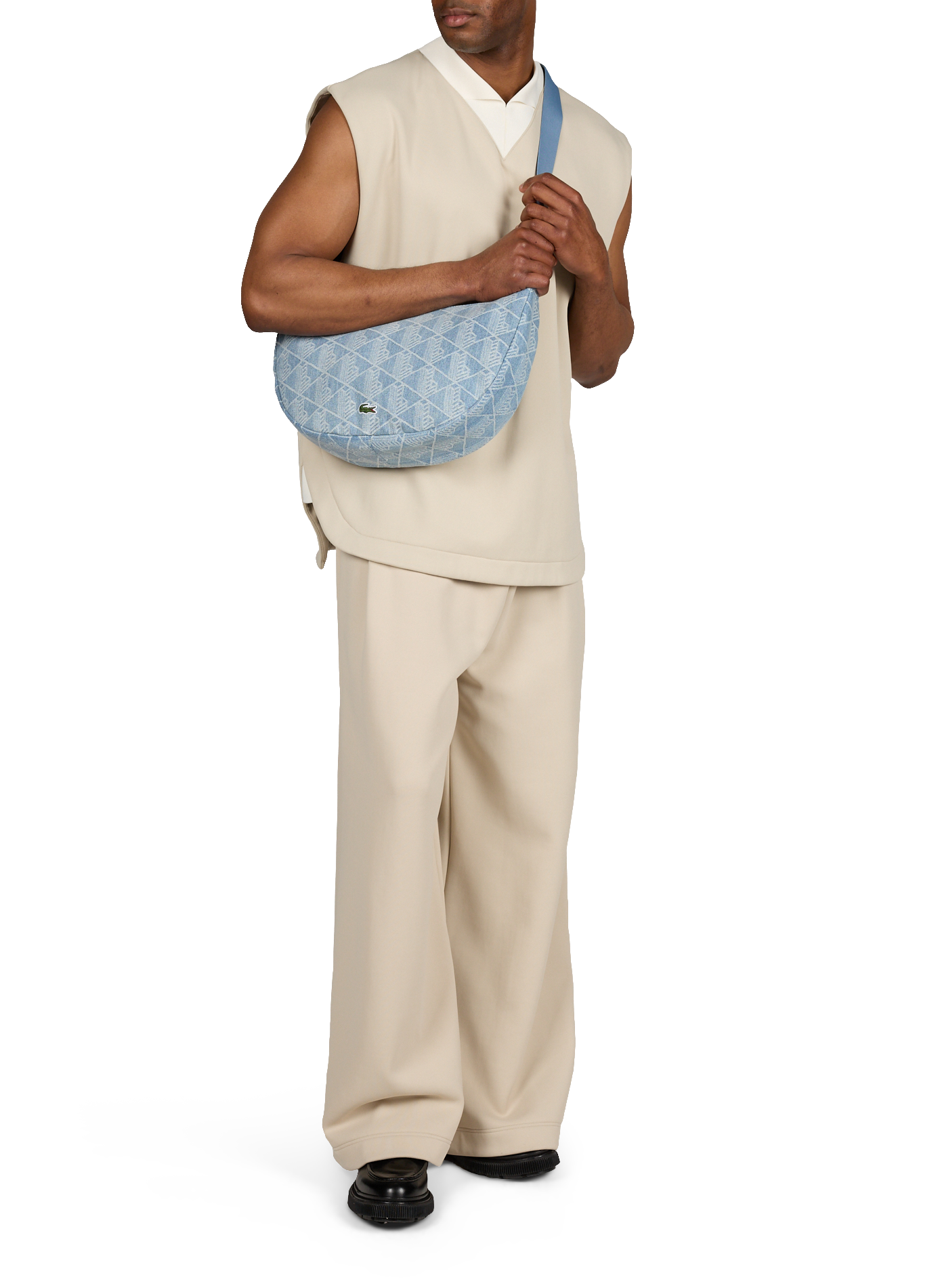 Weite Trainingshose mit Logo LACOSTE Beige