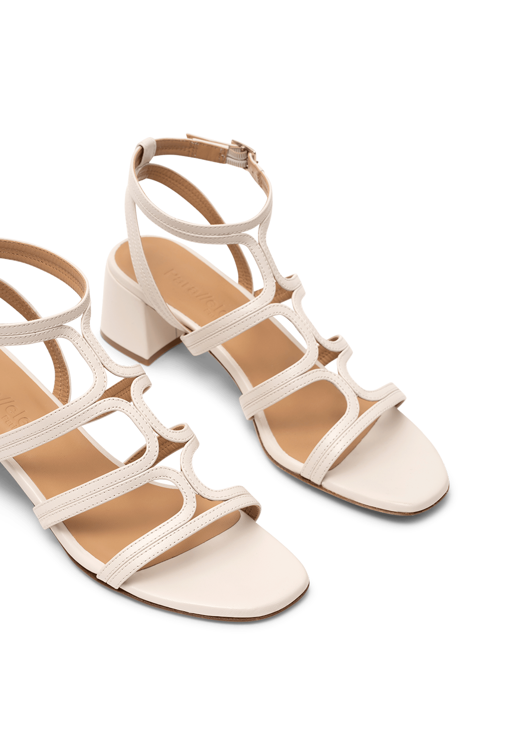 Sandales pippa en nappa PARALLELE Blanc