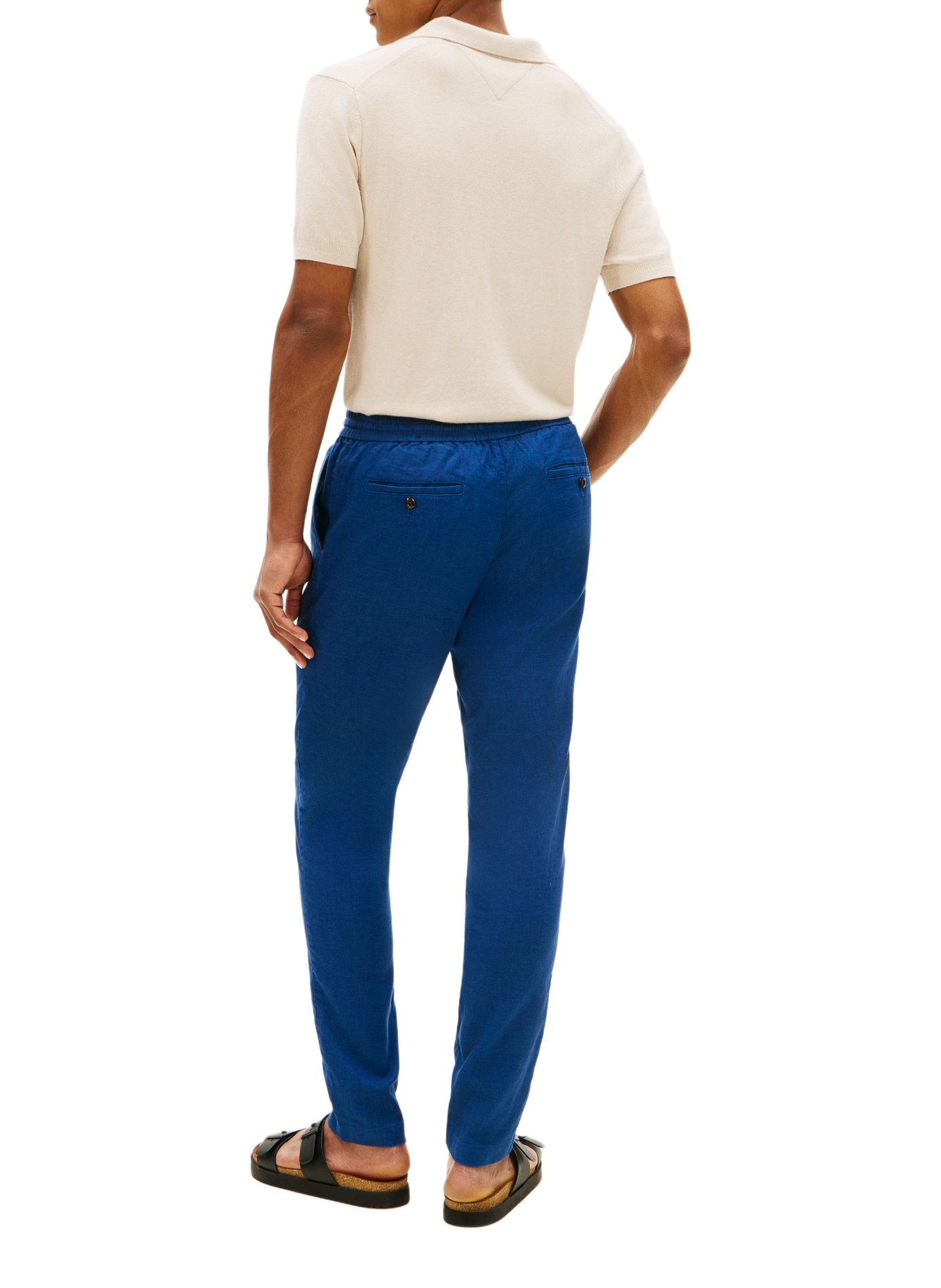 Tapered Linen Blend Harlem Chinos TOMMY HILFIGER Blue
