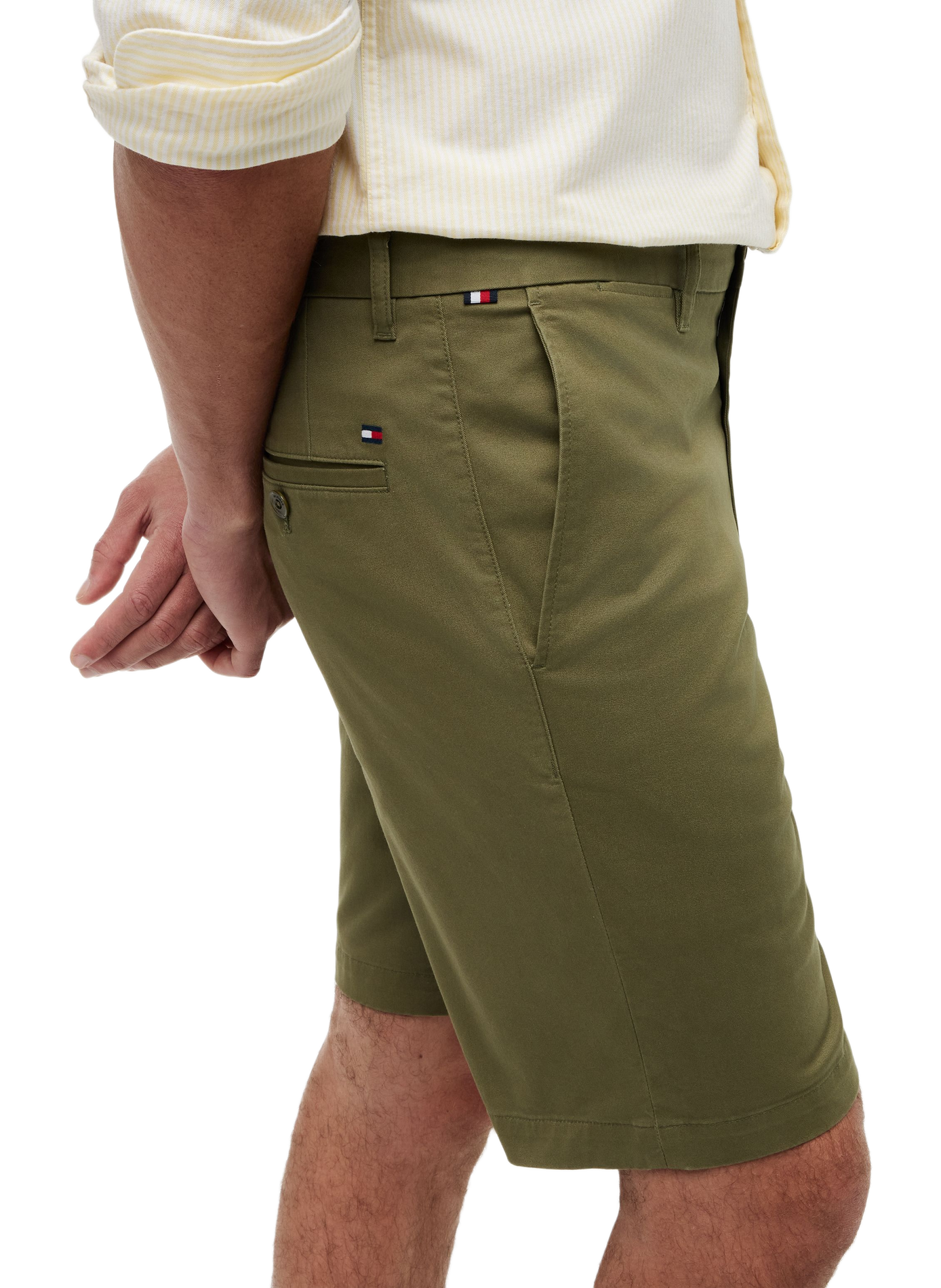 Chino Bermuda with logo in blended cotton TOMMY HILFIGER Green
