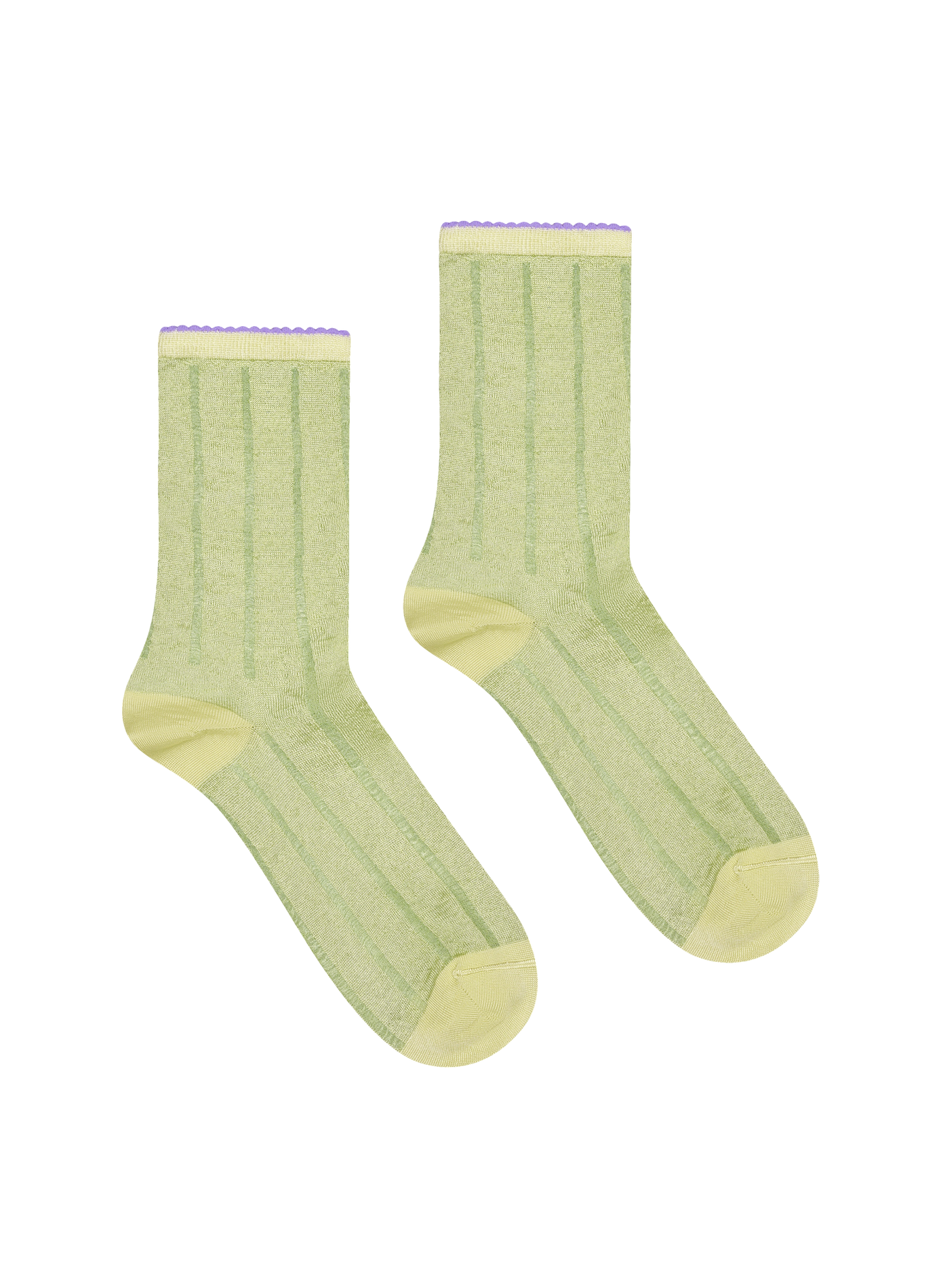 Gerippte halbhohe Socken HAPPY SOCKS Grun