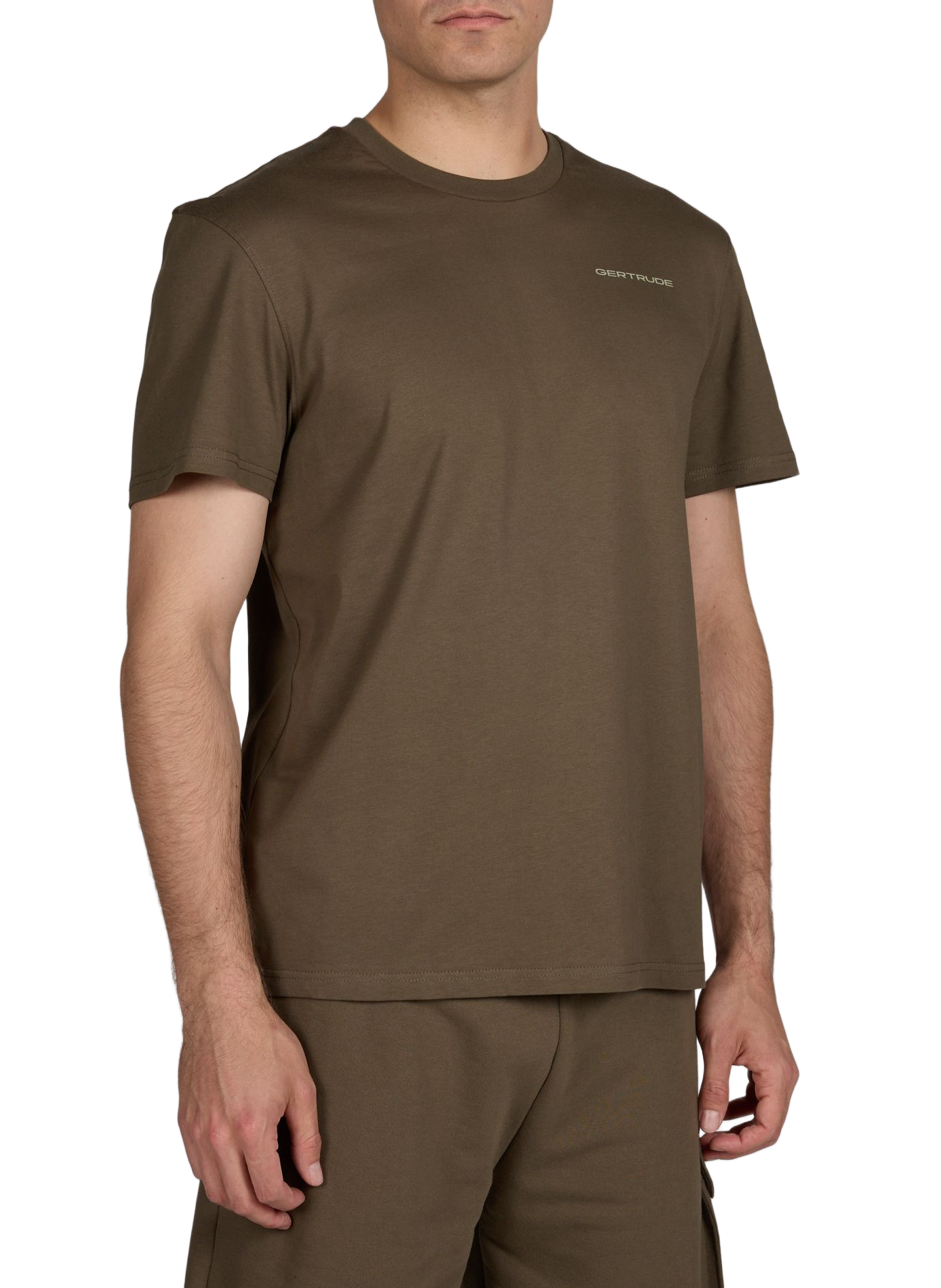 T-shirt imprimé Leonce en coton GERTRUDE ET GASTON Kaki