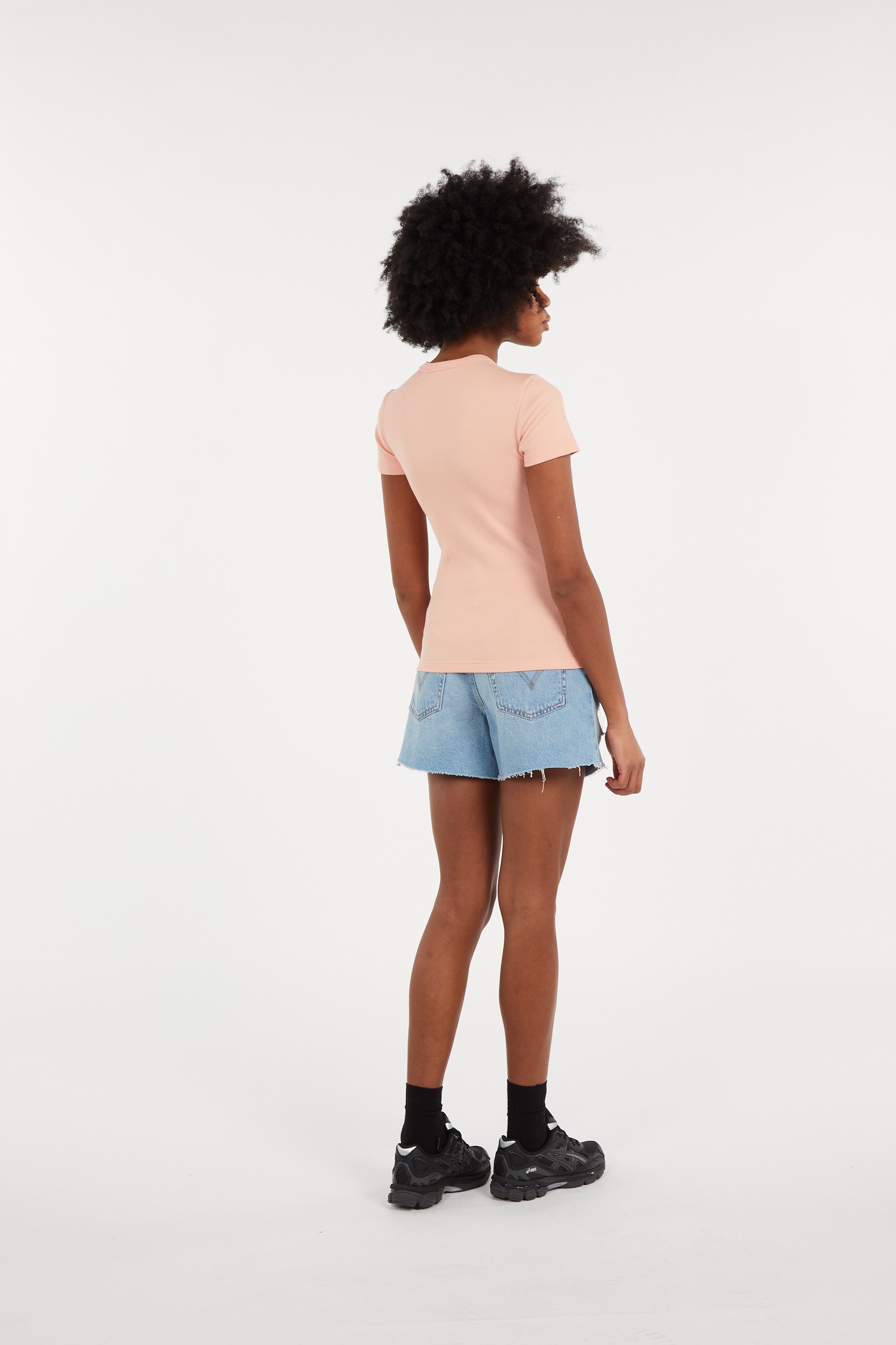 T-shirt core rib LACOSTE Orange