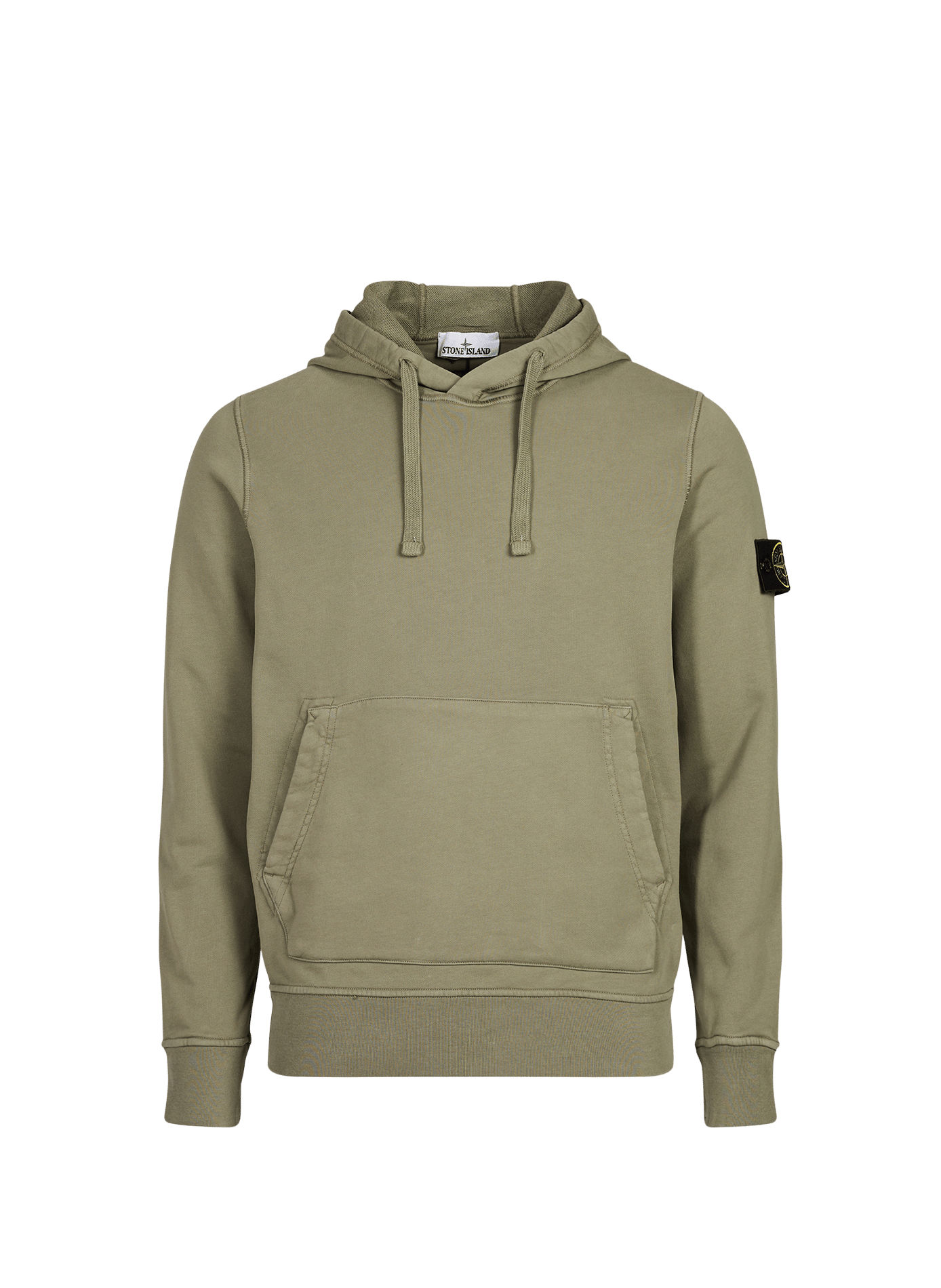 Einfarbiger Kapuzenpullover STONE ISLAND Khaki