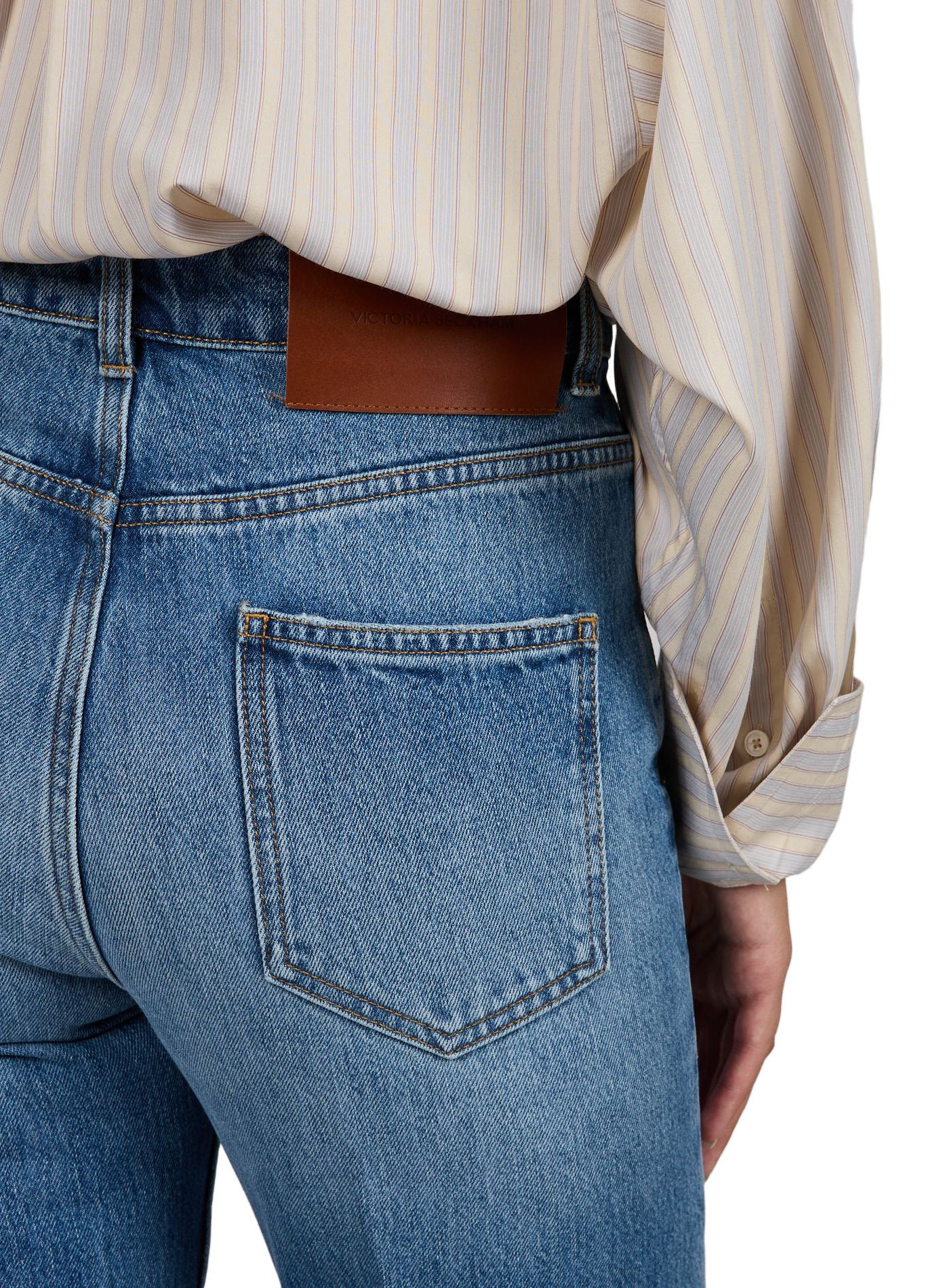 Weite Baumwolljeans VICTORIA BECKHAM Blau