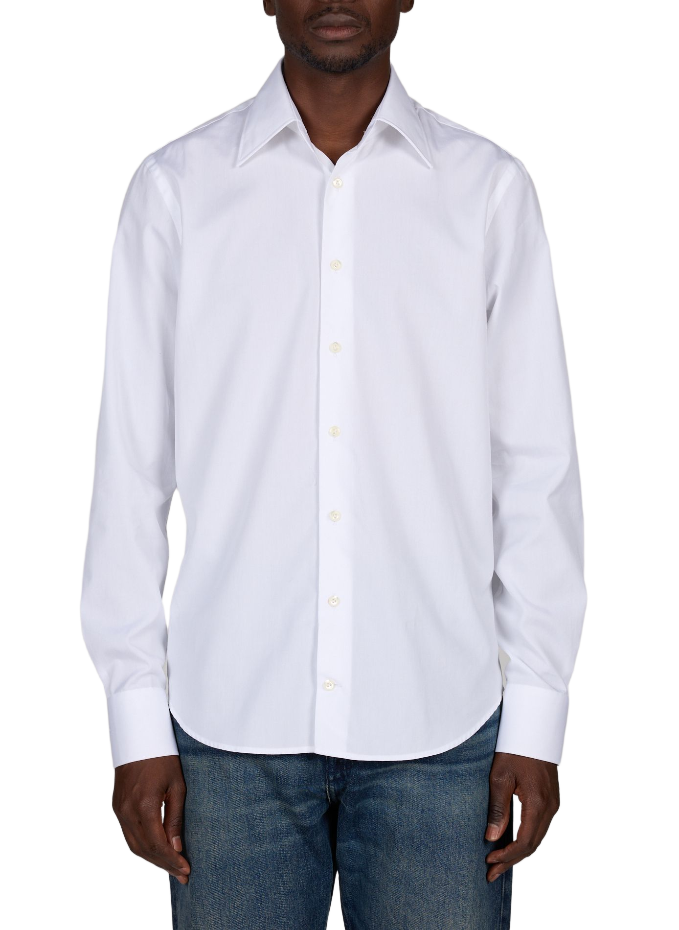 Chemise col classique manches contrastantes en coton VAN LAACK White