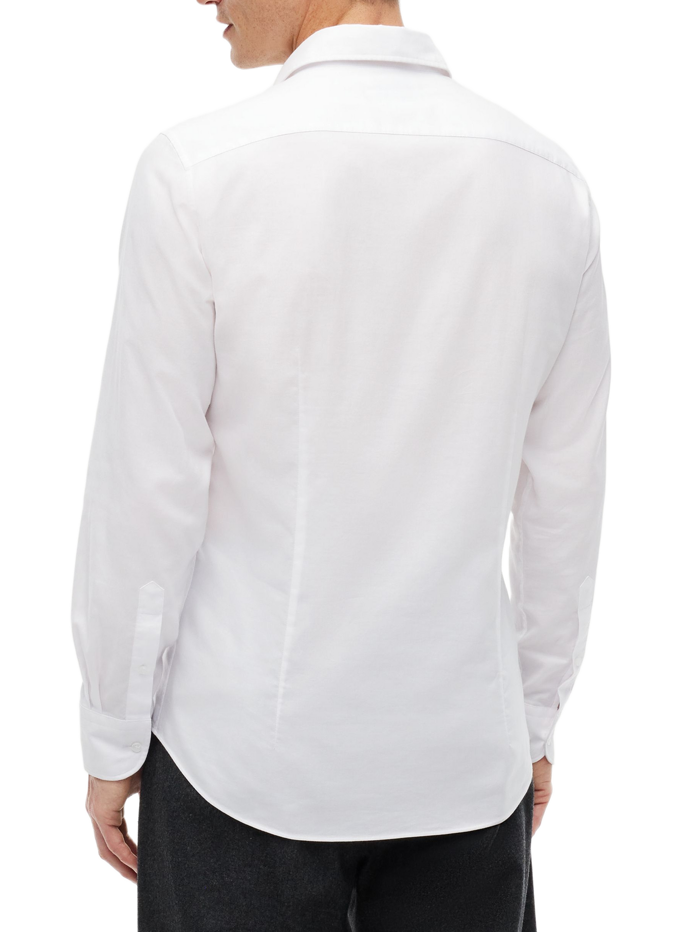 Einfarbiges Baumwollhemd TOMMY HILFIGER Weiss