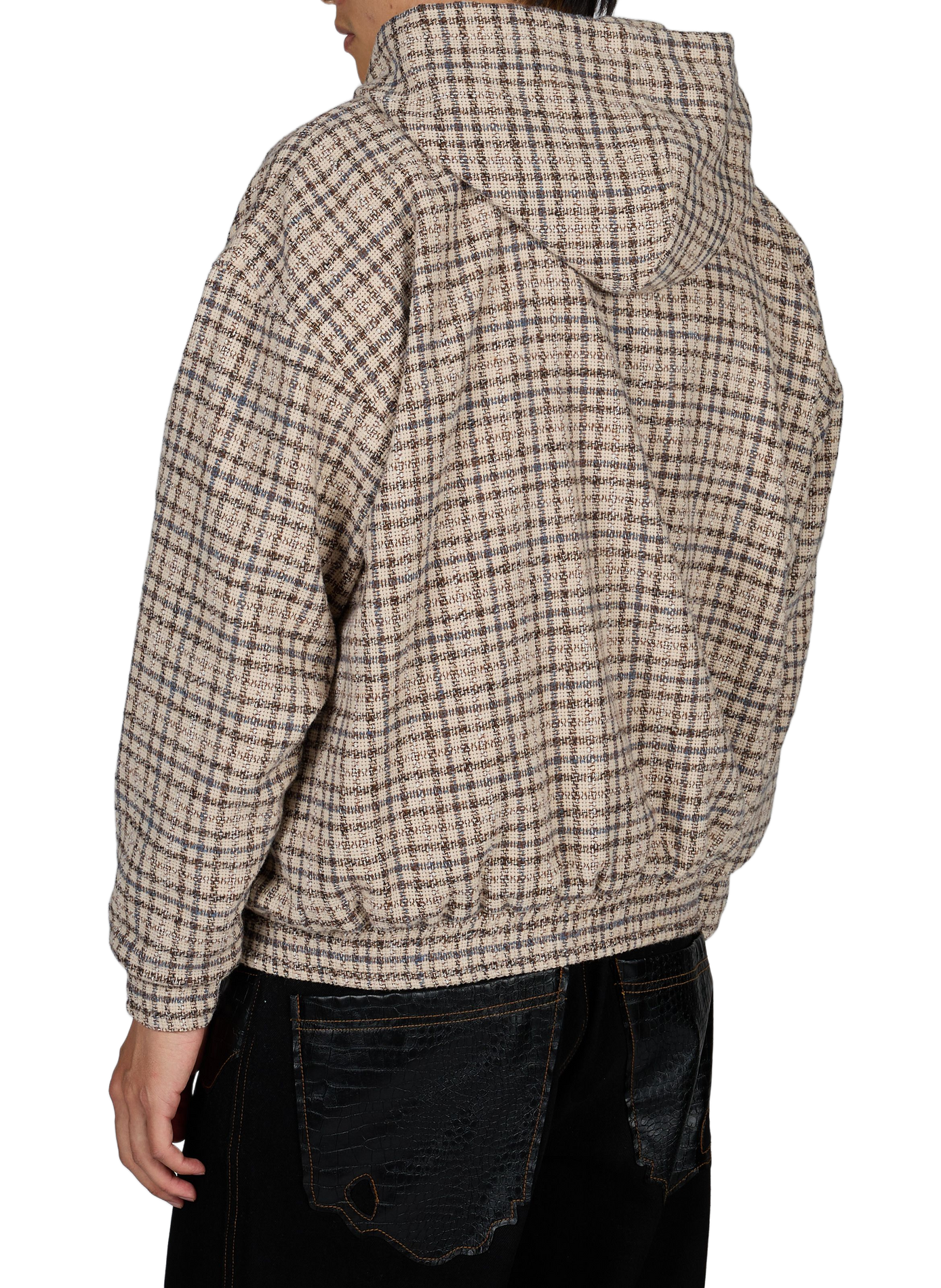 Gerade geschnittene Jacke in Tweed-Optik mit Kapuze PAS UNE MARQUE Beige