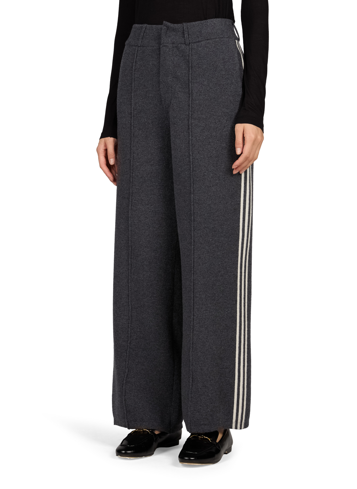Gerade geschnittene Hose Prima aus Wolle BERENICE Grau