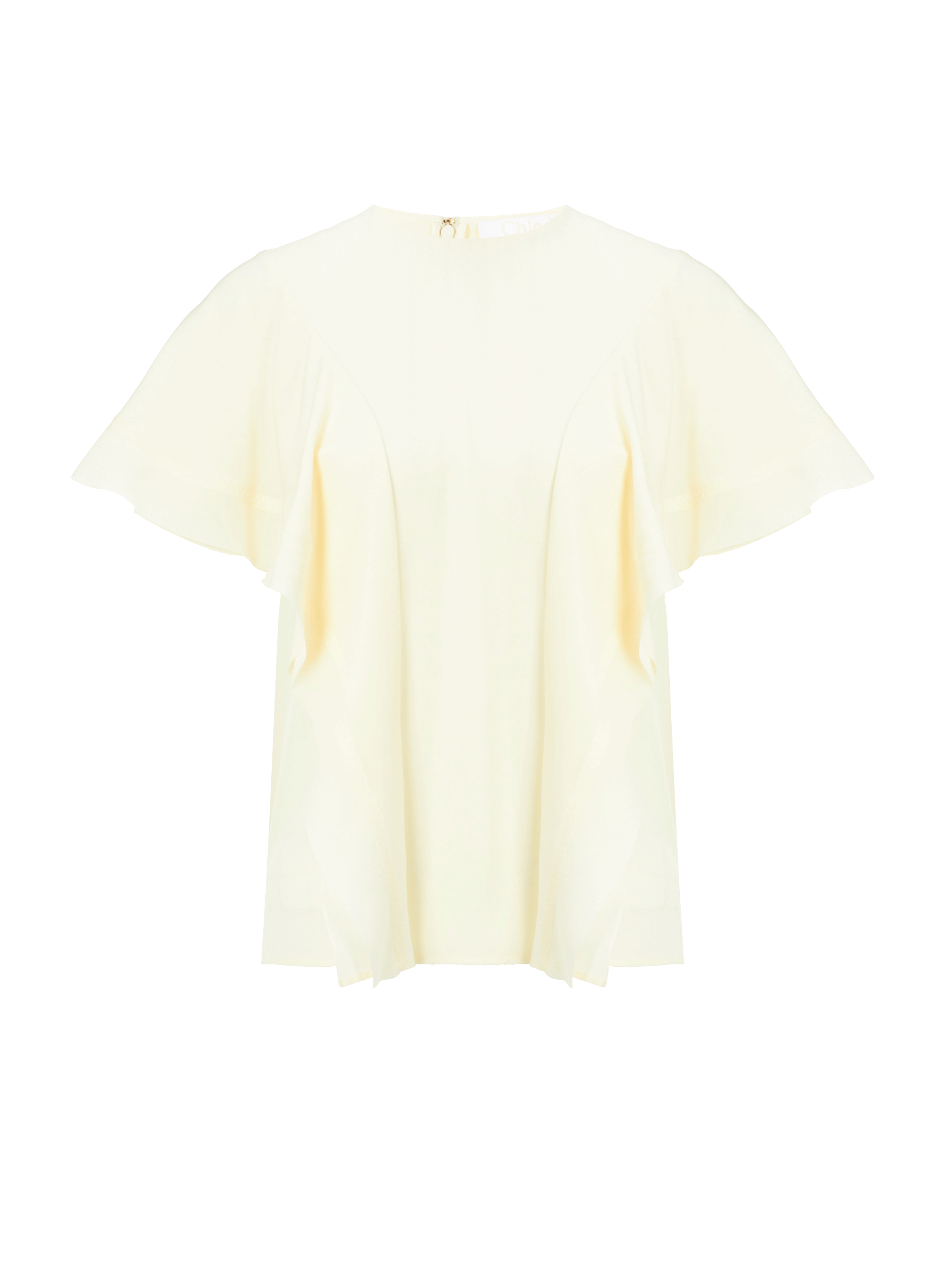 Haut à volant en soie