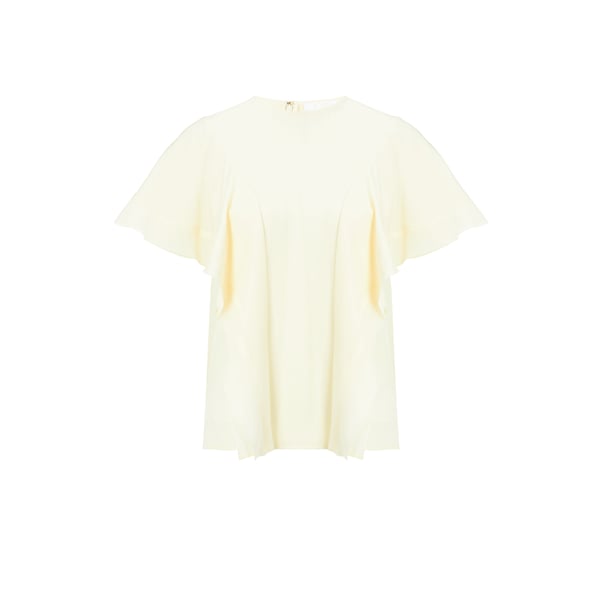 Haut à volant en soie