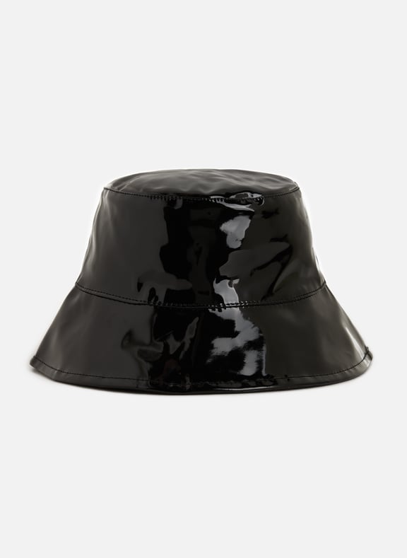 Black vinyl online bucket hat