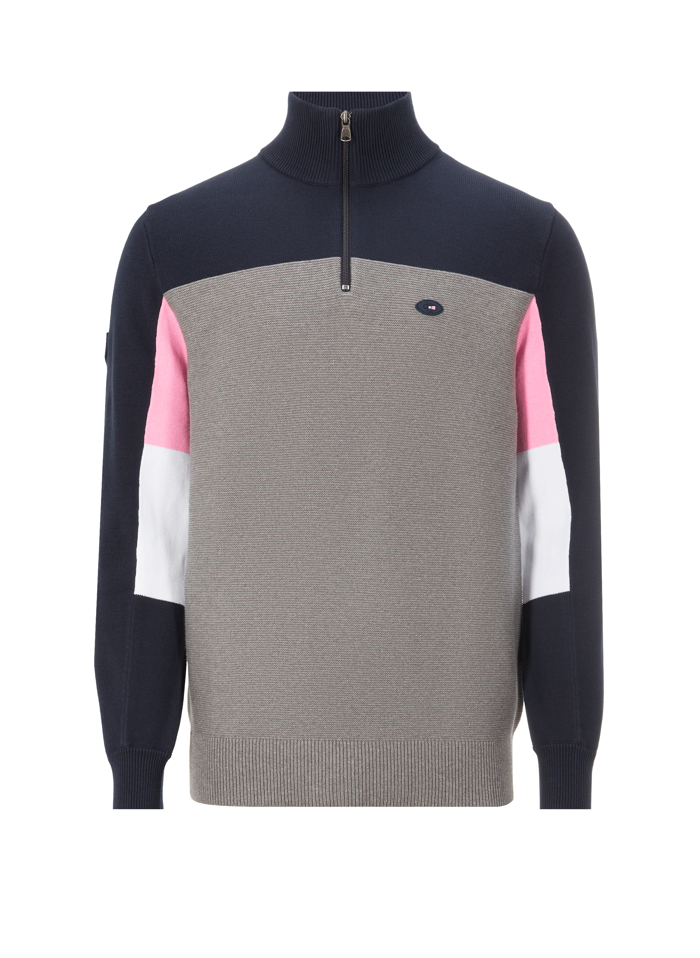 Pull col montant en coton