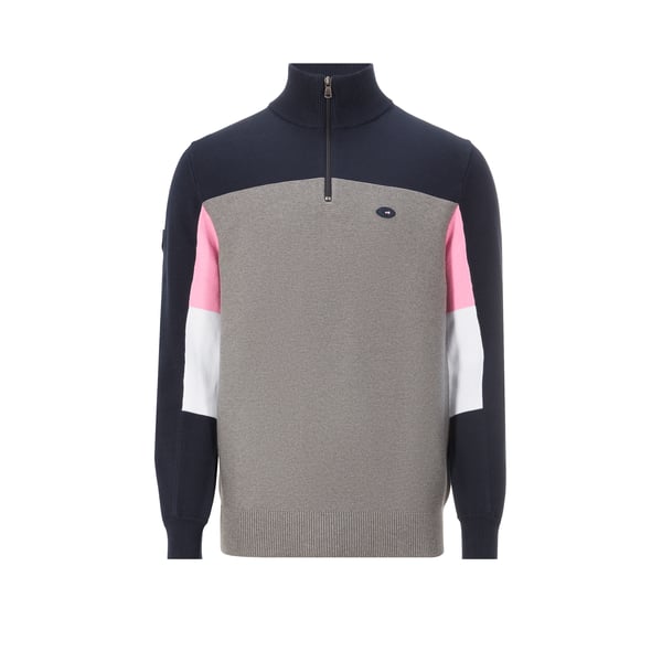 Pull col montant en coton