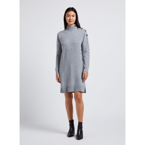 Robe pull col montant en laine