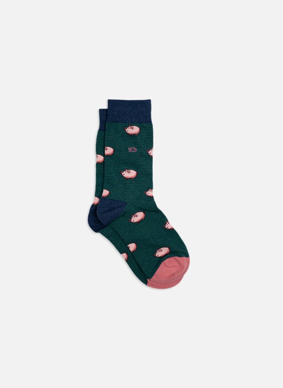 Chaussettes en coton peigné animaux Vert by BILLYBELT BILLYBELT Chaussettes en coton peigné animaux Vert