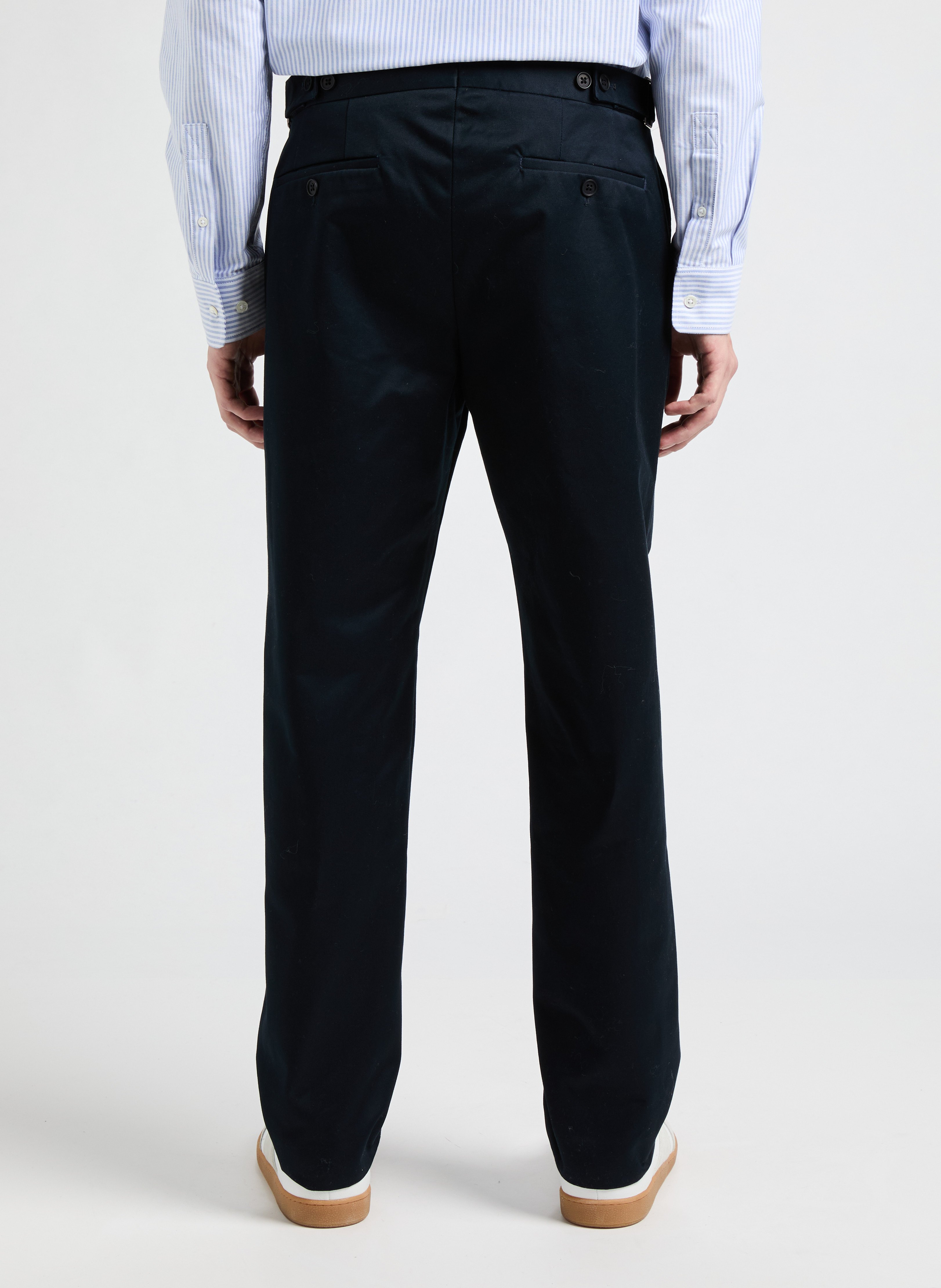 Cotton, silk and cashmere trousers SAISON 1865 Blue