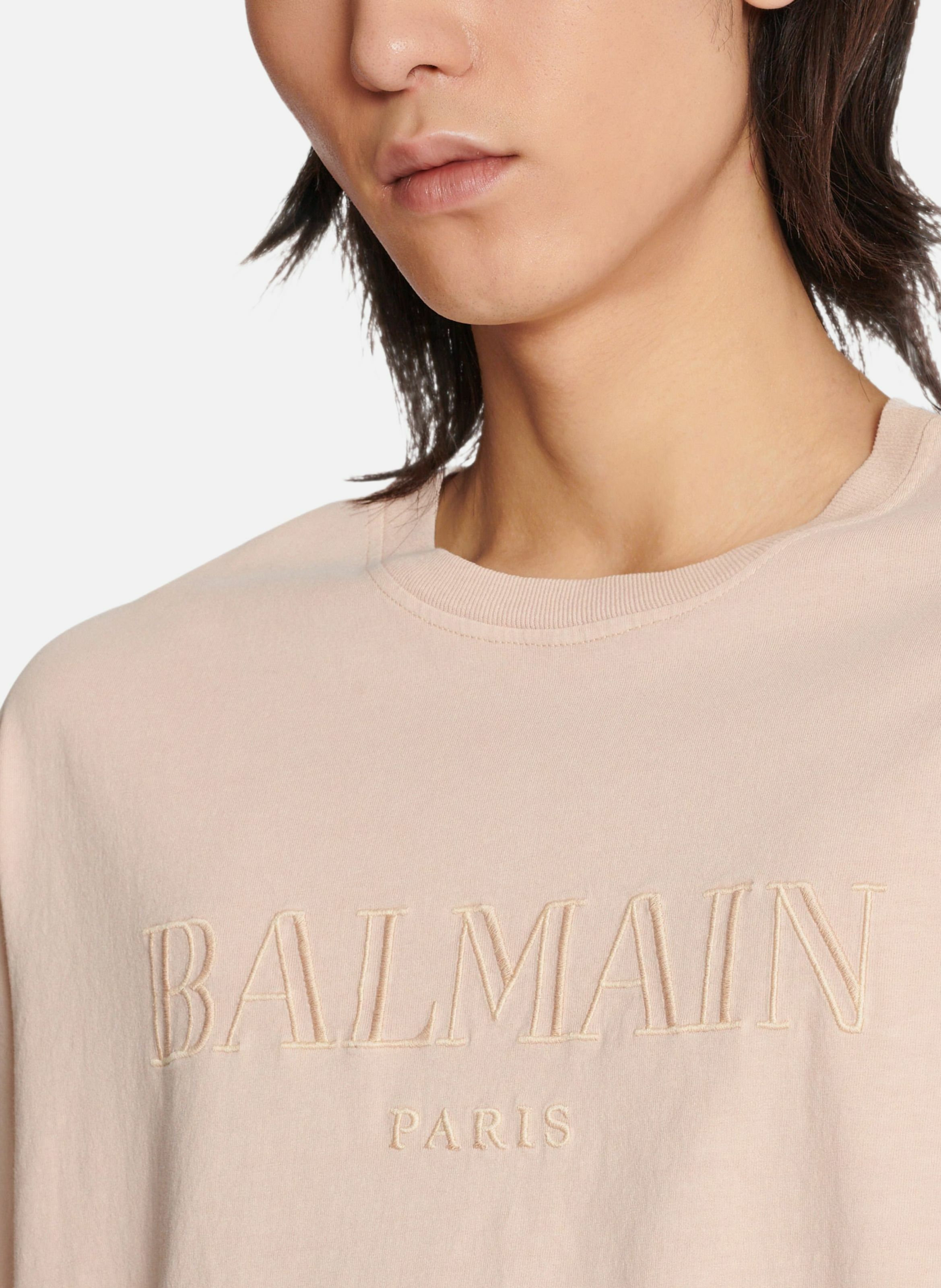 T-shirt ample avec broderie balmain vintage BALMAIN Beige