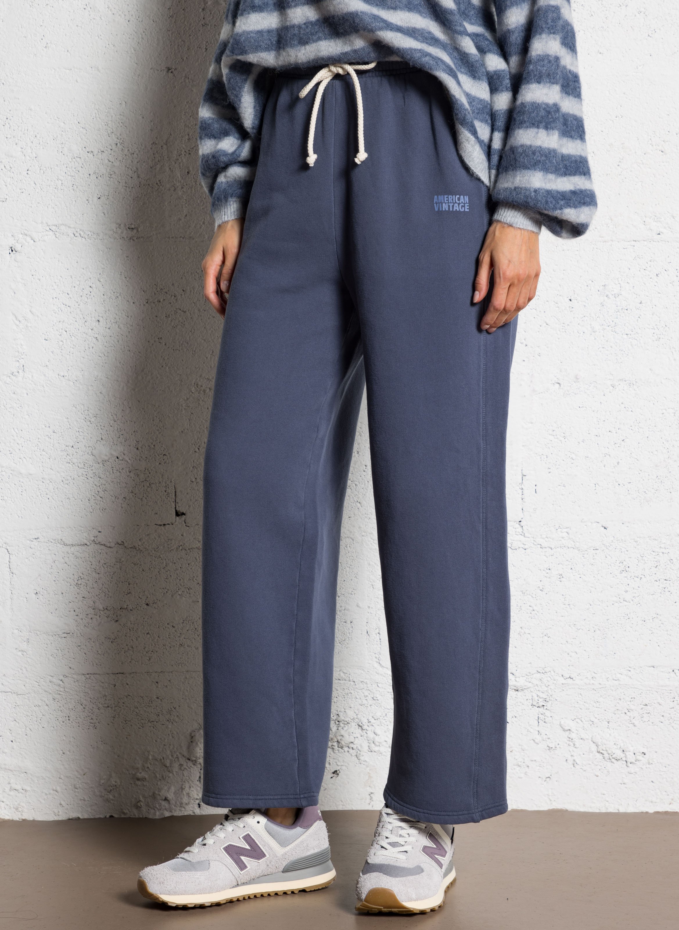 Pantalon jogging en coton mélangé izubird AMERICAN VINTAGE Bleu