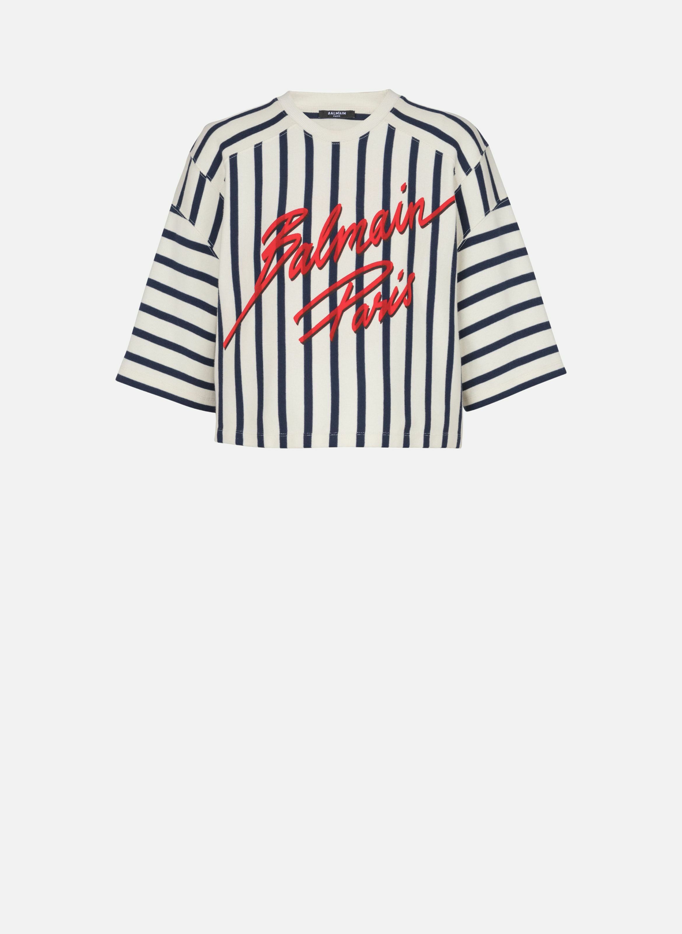 T-shirt rayé balmain baseball BALMAIN Multicolore