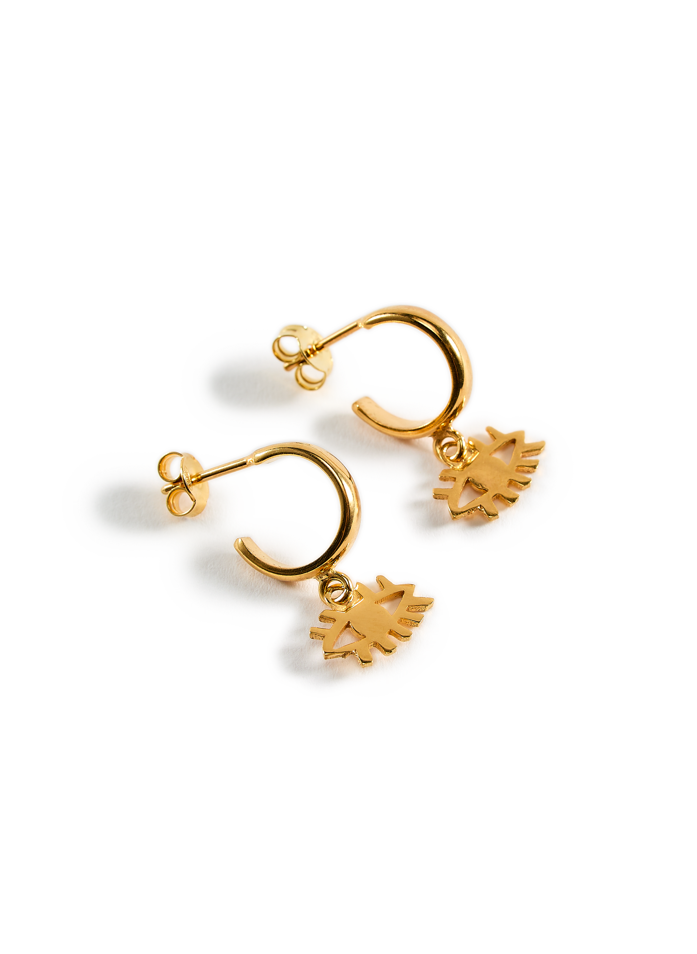 Boucles d'oreille Tiny Eye Mini Hoop HERMINA ATHENS Doré