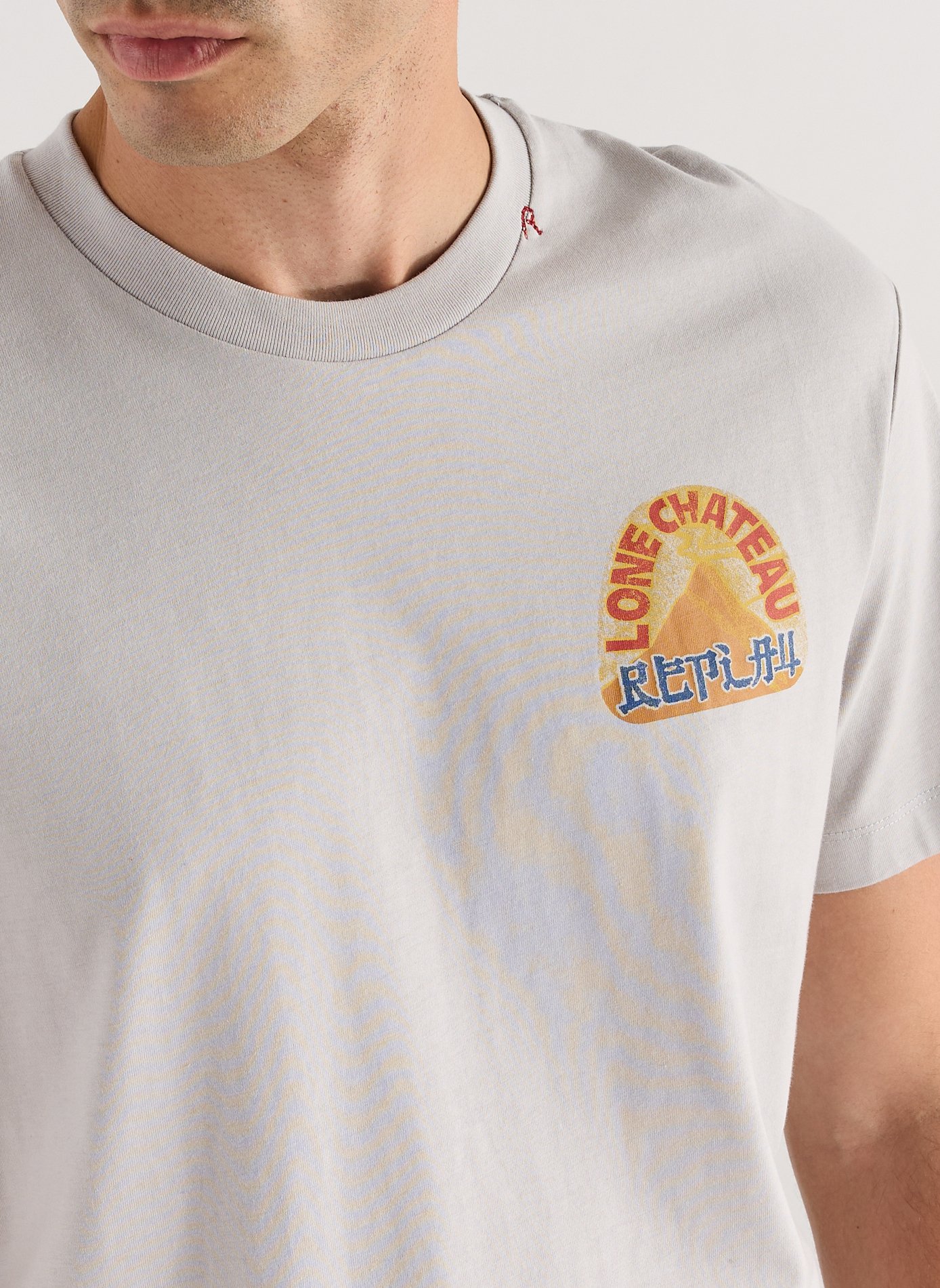 T-shirt à imprimé en coton REPLAY Blanc