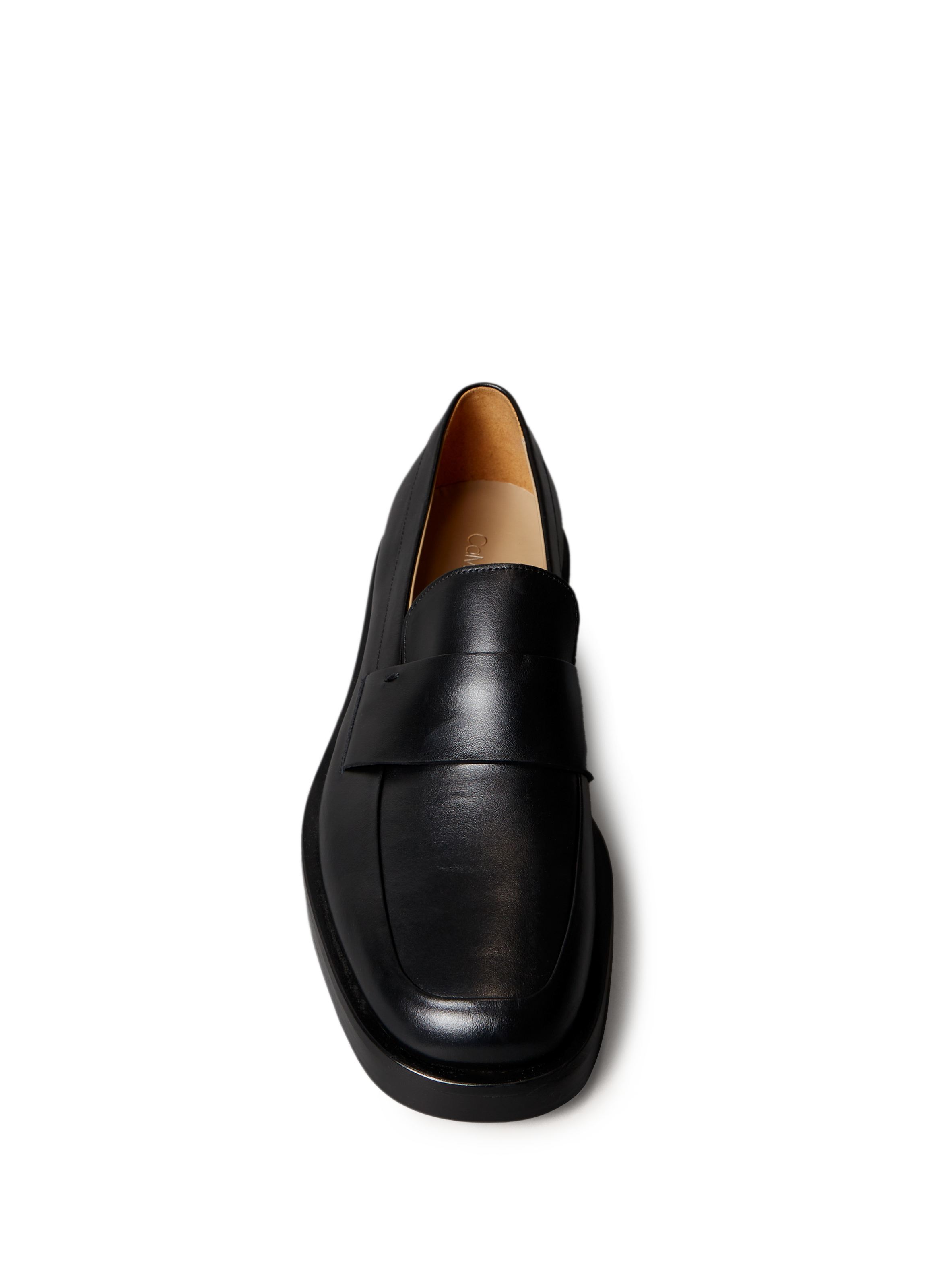 Smooth cow leather moccasins CALVIN KLEIN Black