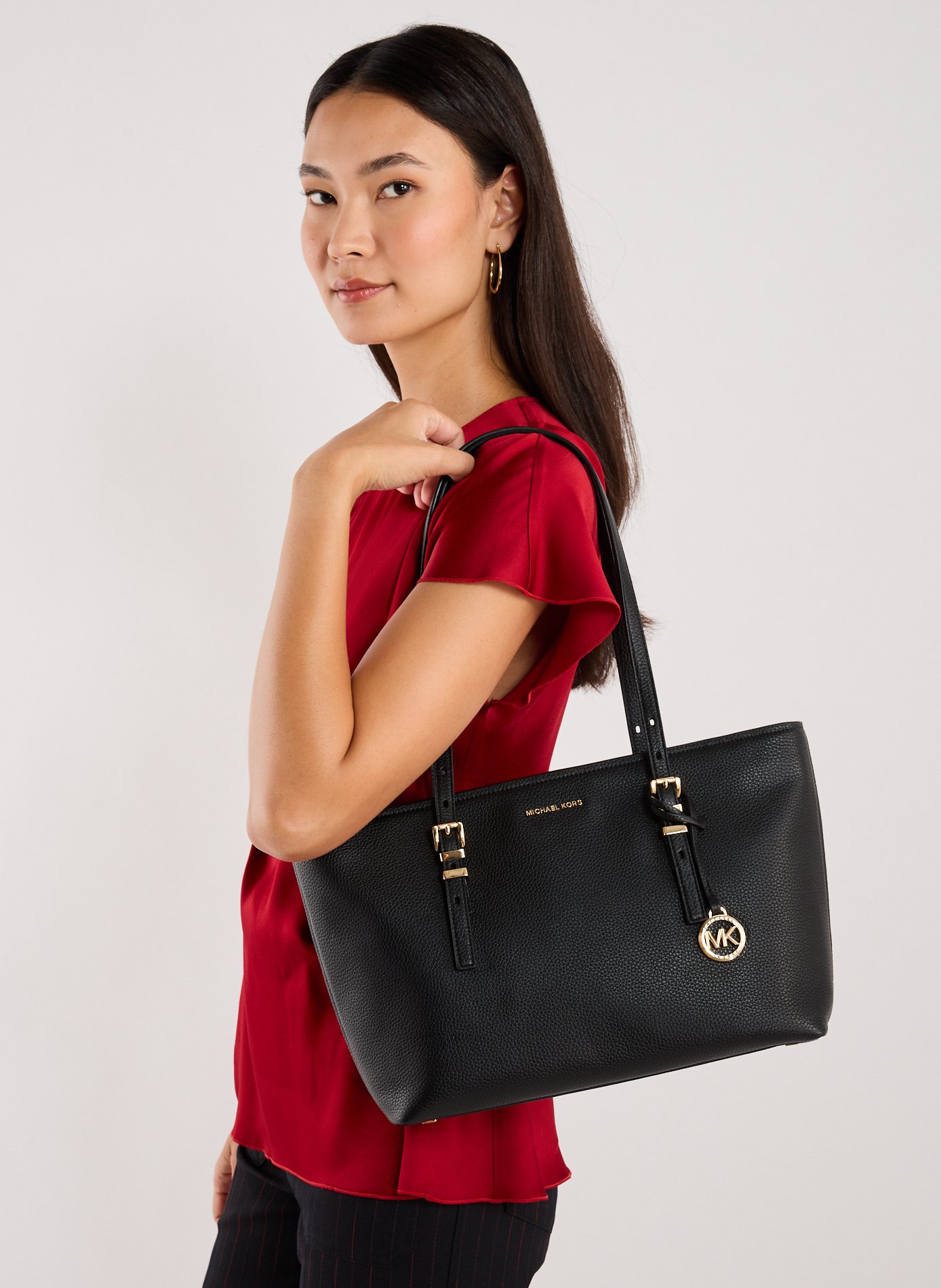 Sac cabas en cuir Quinn MICHAEL KORS Noir