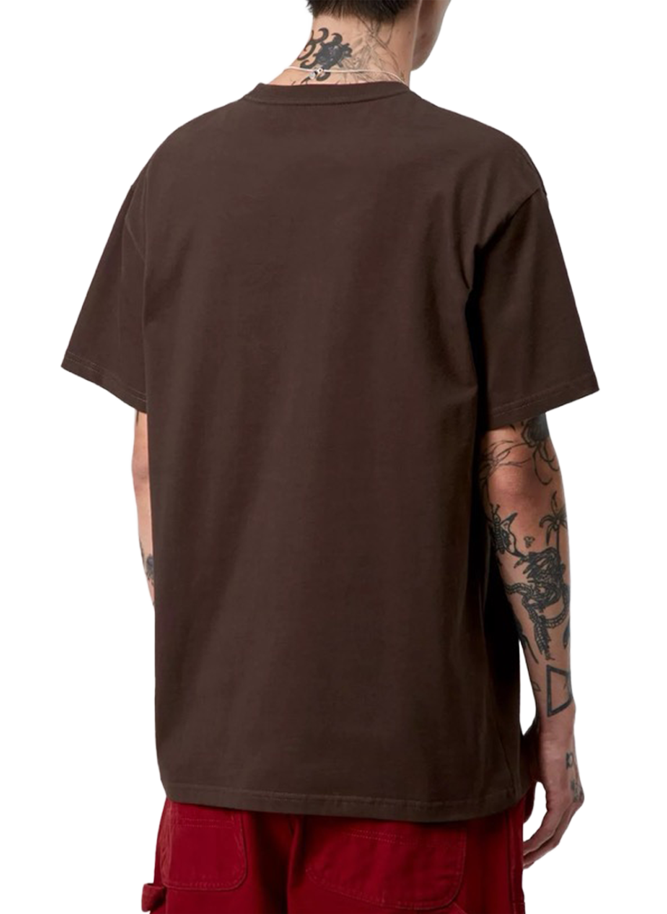 Straight-fit cotton T-shirt CARHARTT WIP Brown