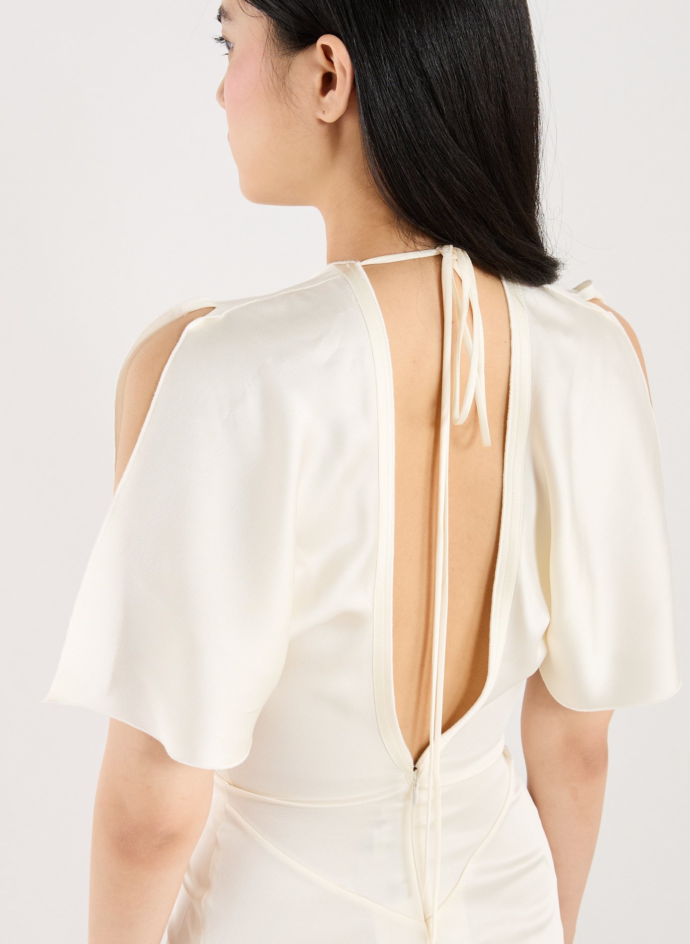 Flowing maxi dress VICTORIA BECKHAM Beige