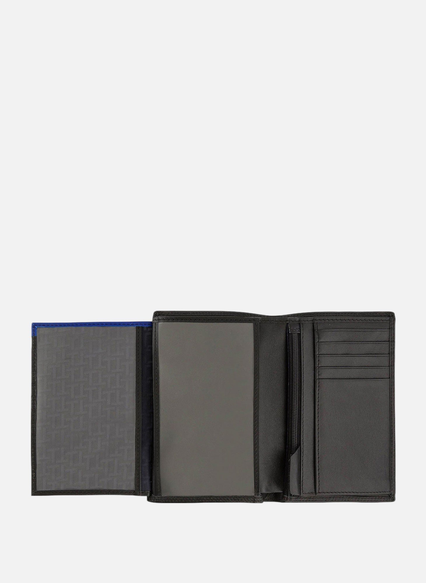 Grand portefeuille vertical zippé 2 volets martin en cuir lisse LE TANNEUR Noir