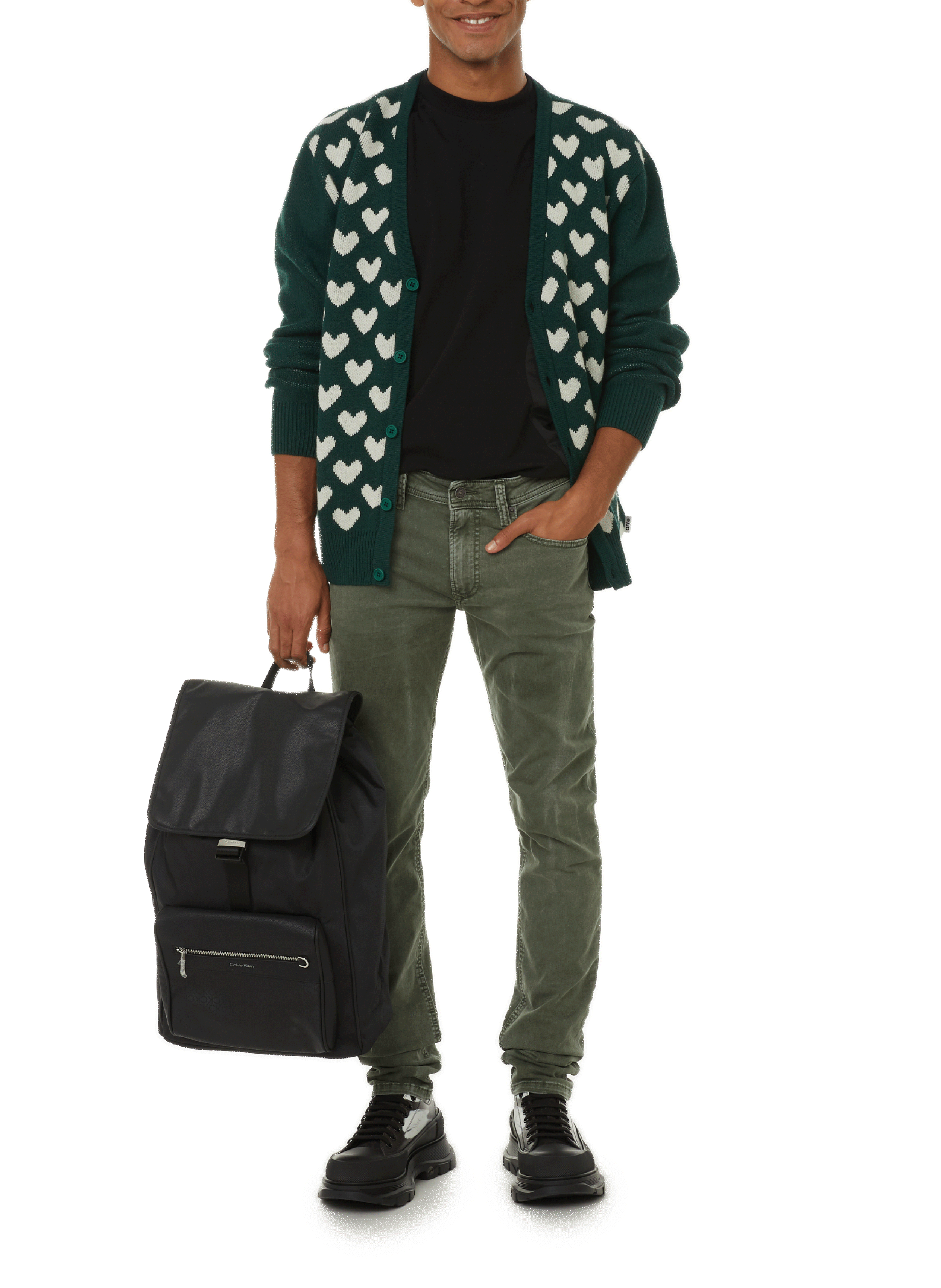 Stretch cotton skinny jeans DIESEL Green