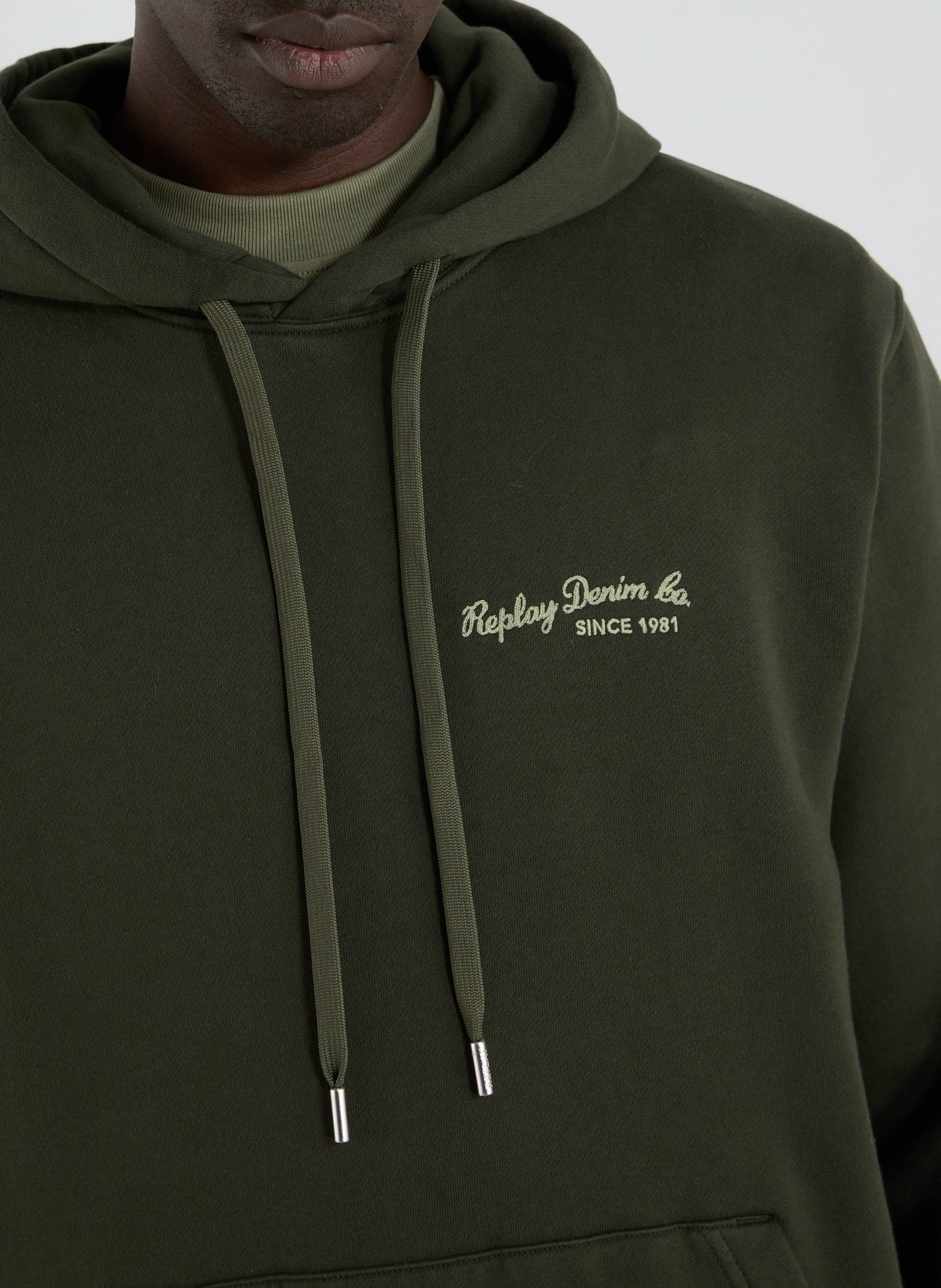 Hoodie en coton REPLAY Vert