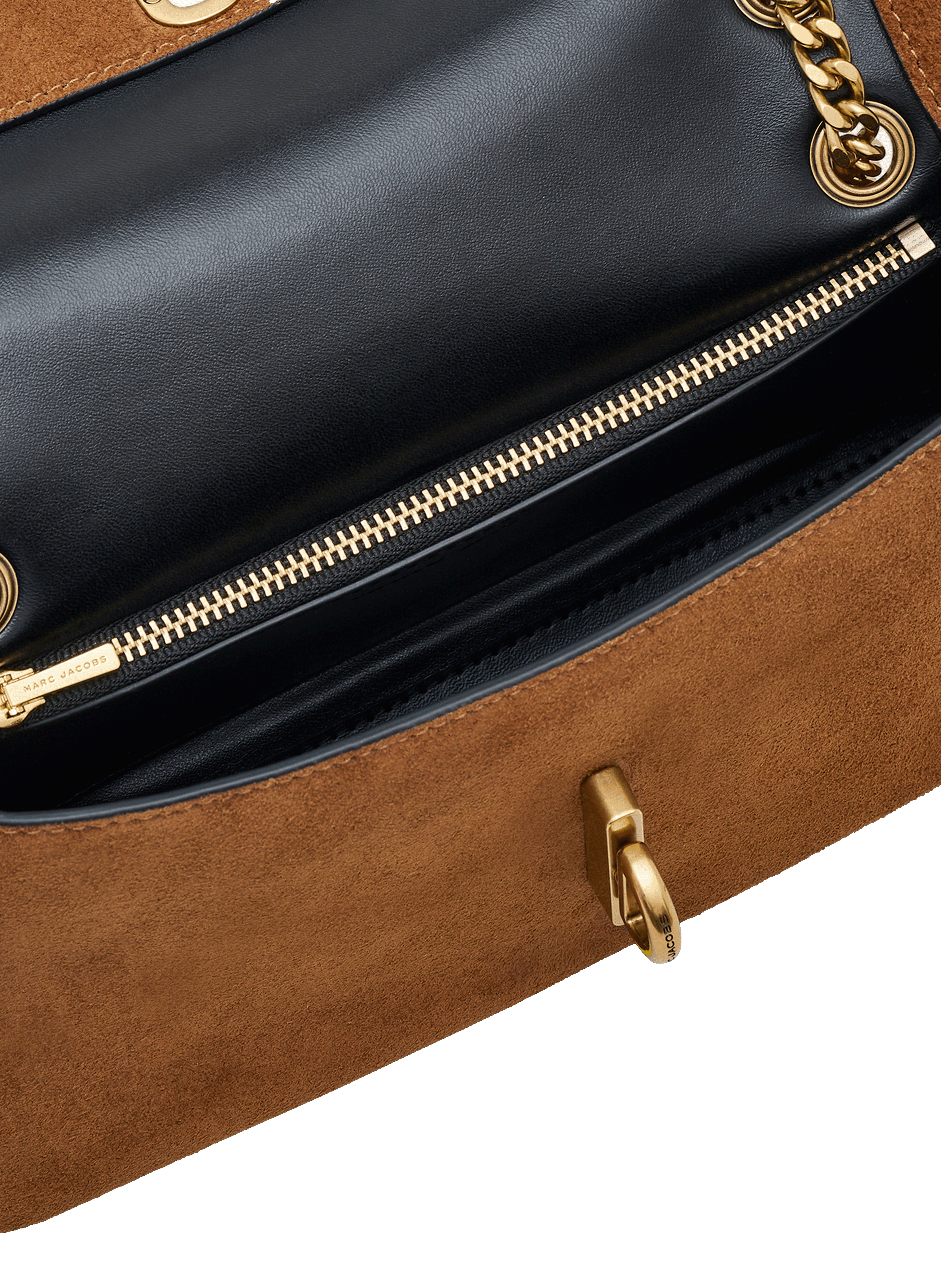 Bag The Suede Dual Chain Mini Bag MARC JACOBS Brown