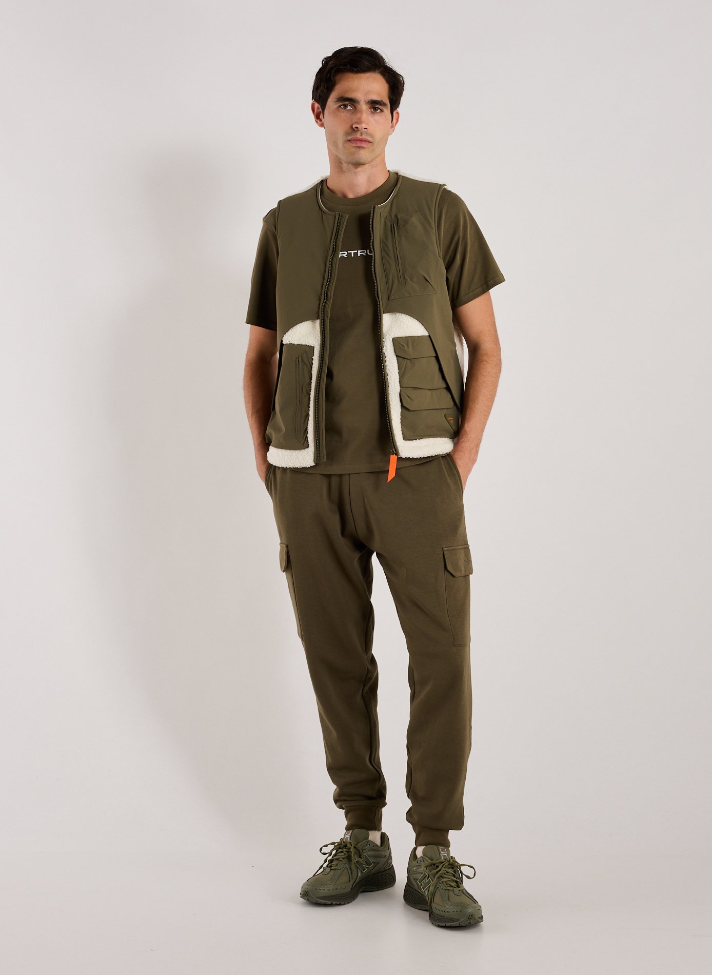 Gilet sans manches bi-matière GERTRUDE ET GASTON Blanc