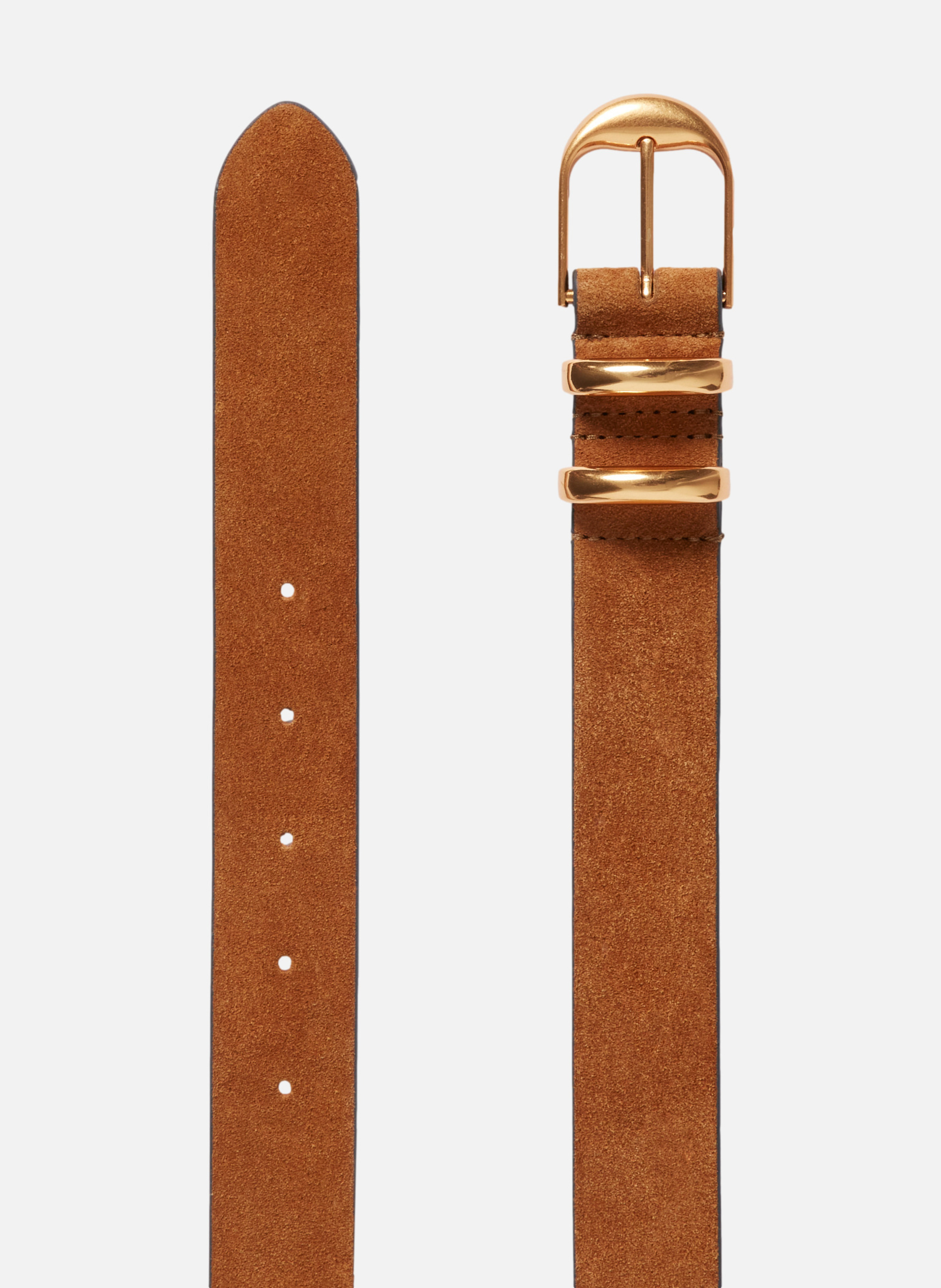 Ceinture 30mm en cuir caramel VANESSA BRUNO Marron
