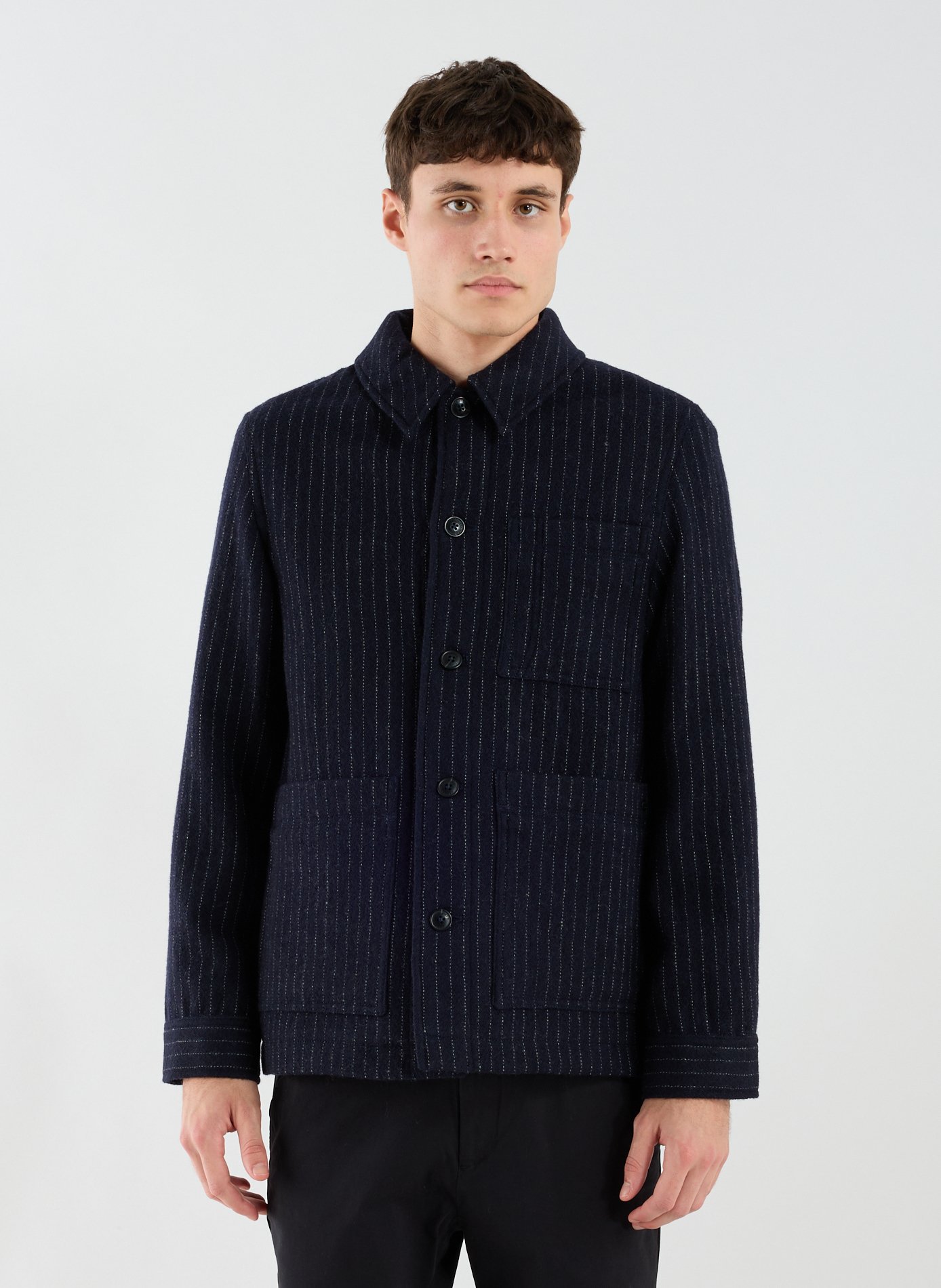 Blouson col classique en laine vierge CLOSED Bleu