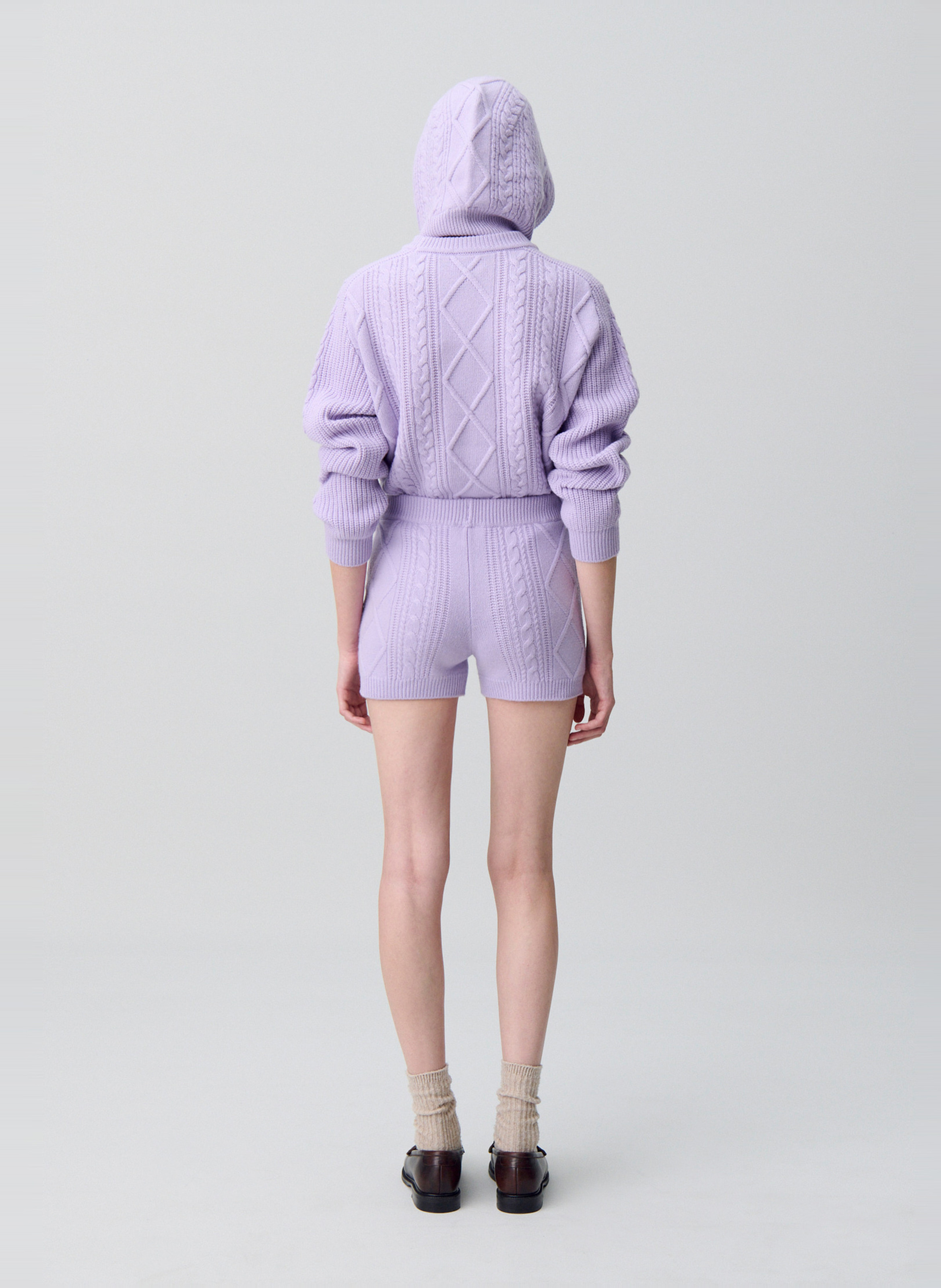 Short moulant en laine et cachemire meliha CLAUDIE PIERLOT Violet